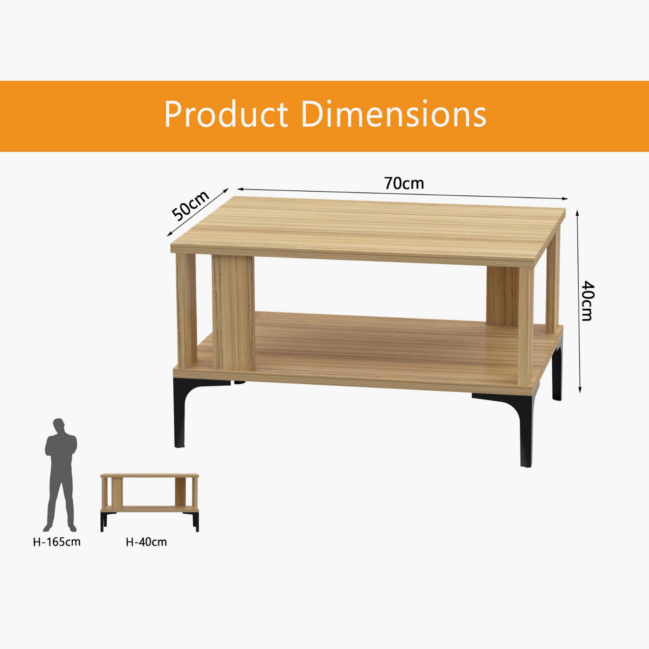 Modern Coffee Table with Storage Shelf - 70x50x40 cm-furniture-livingroom-coffeetables-image-5