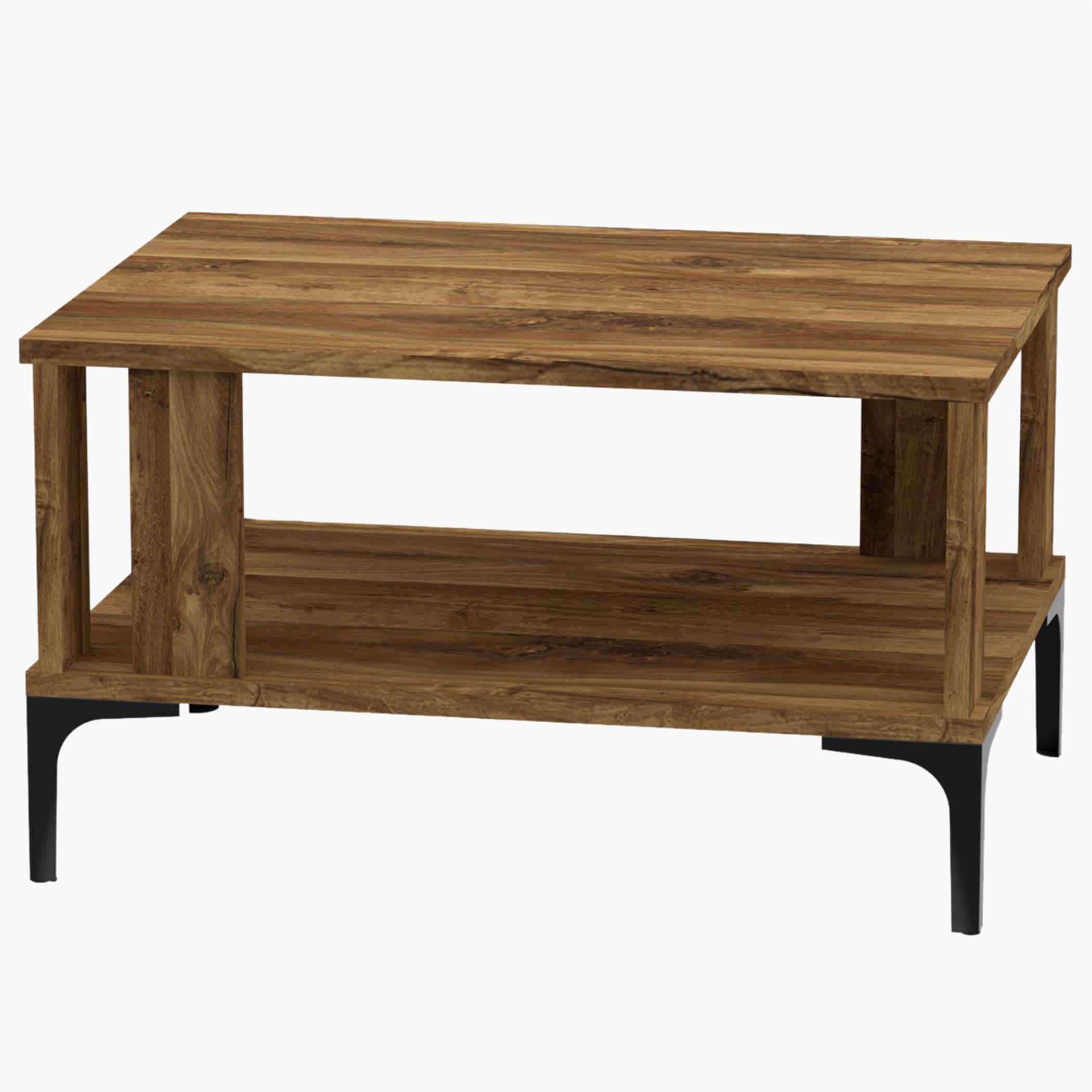 Modern Coffee Table with Storage Shelf - 70x50x40 cm-furniture-livingroom-coffeetables-image-1