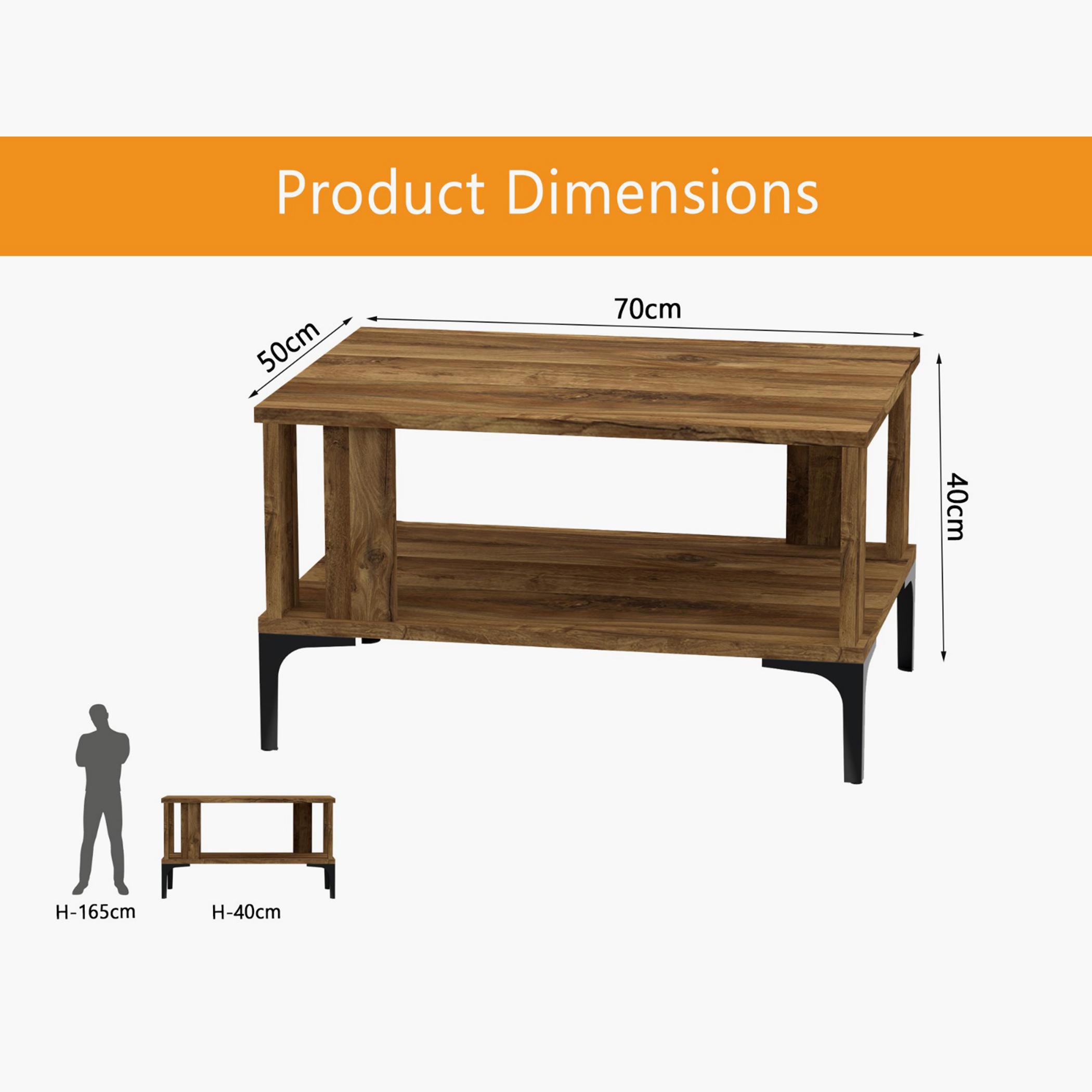 Modern Coffee Table with Storage Shelf - 70x50x40 cm-furniture-livingroom-coffeetables-image-5
