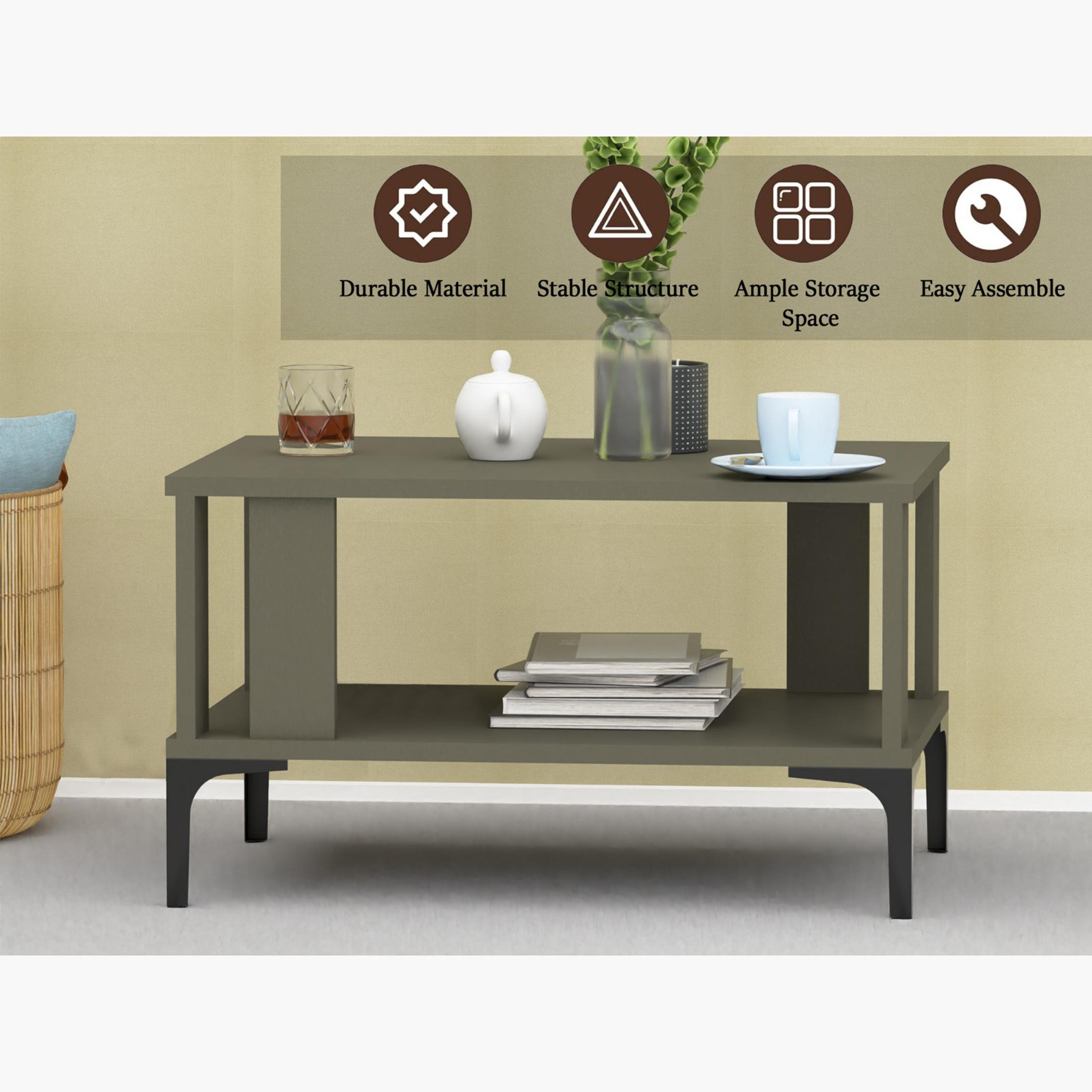 Modern Coffee Table with Storage Shelf - 70x50x40 cm-furniture-livingroom-coffeetables-image-4