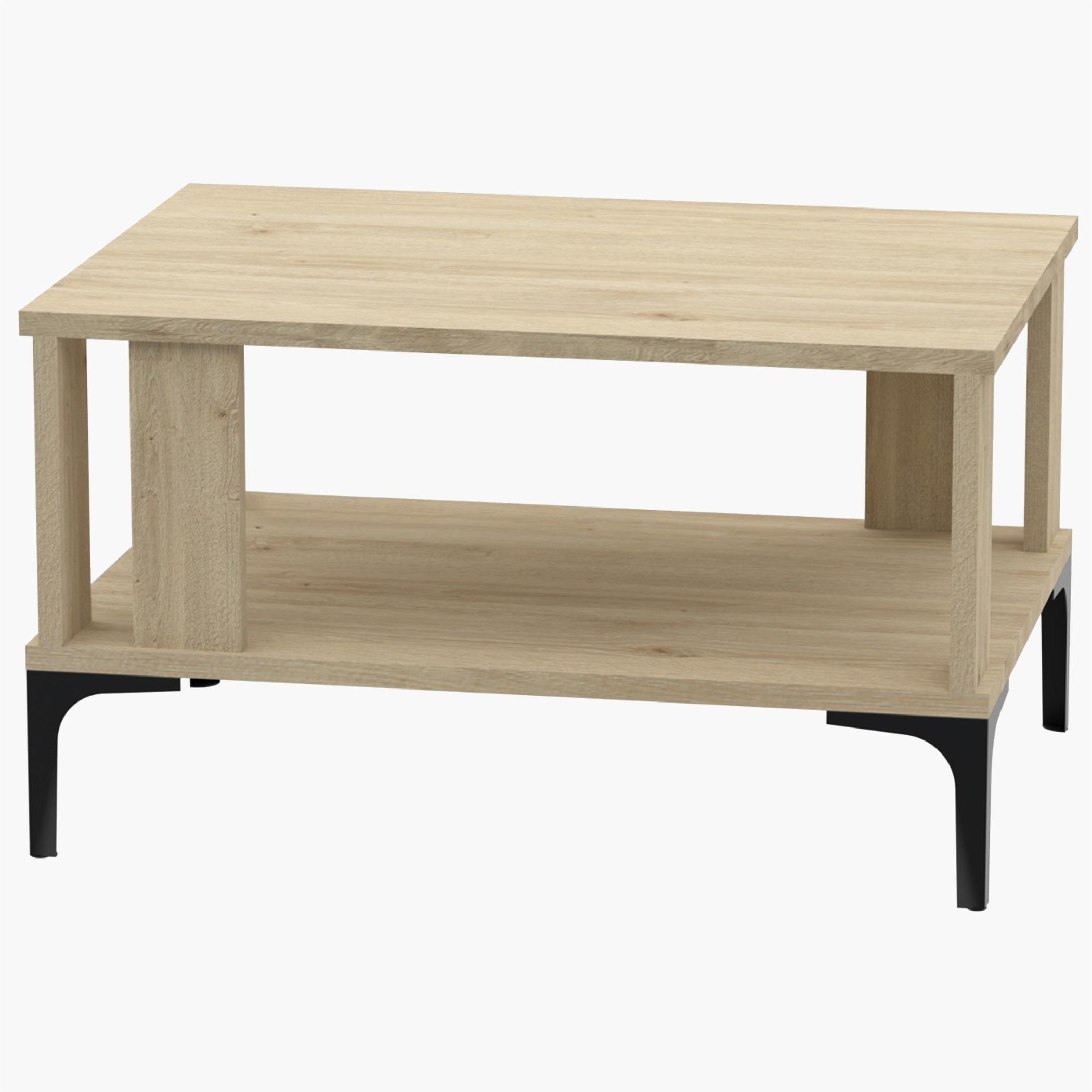 Modern Coffee Table with Storage Shelf - 70x50x40 cm-furniture-livingroom-coffeetables-image-1