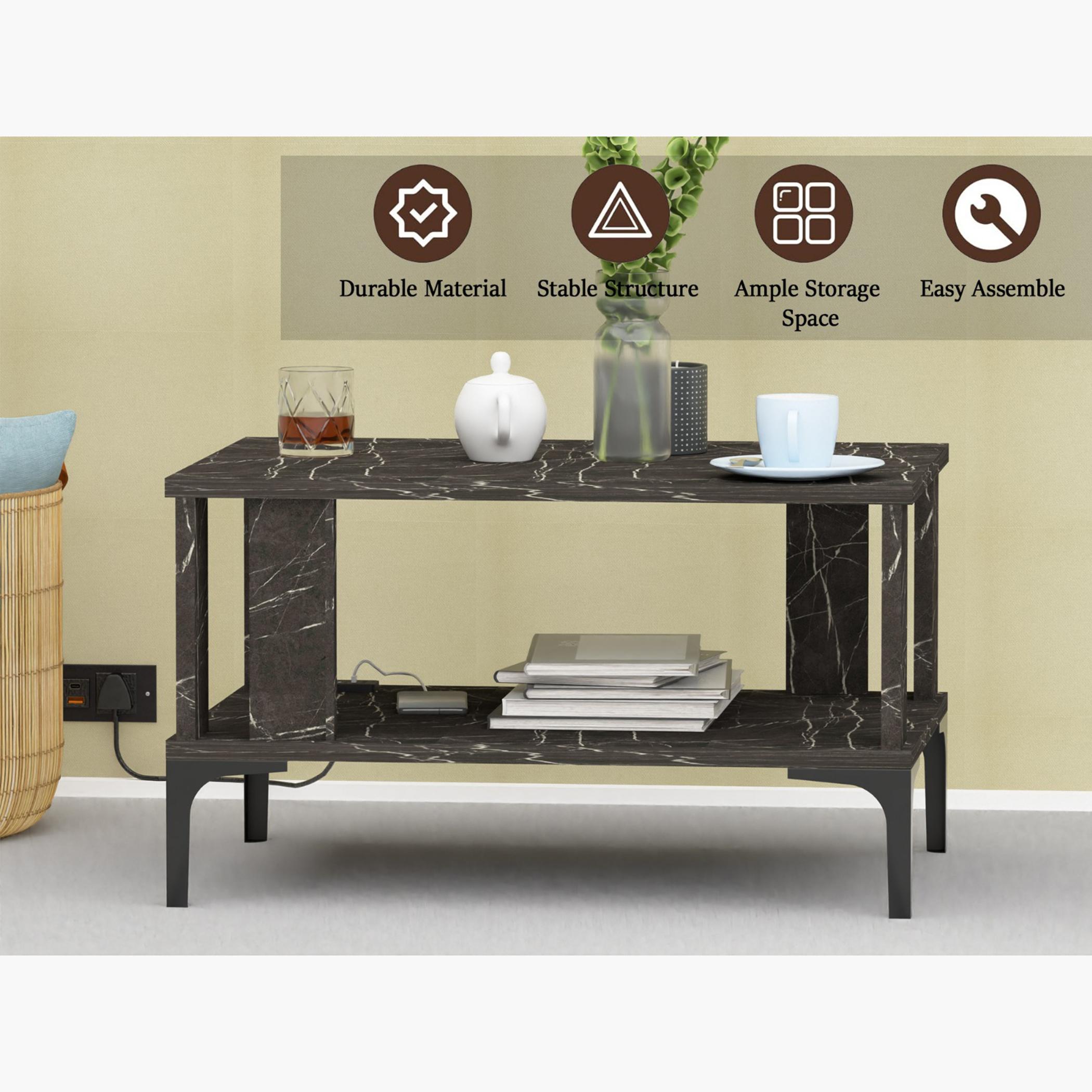 طاولة قهوة حديثة مع منفذ يو إس بي ورف تخزين من ماهمايي- 70×50×40 سم-furniture-livingroom-coffeetables-image-4