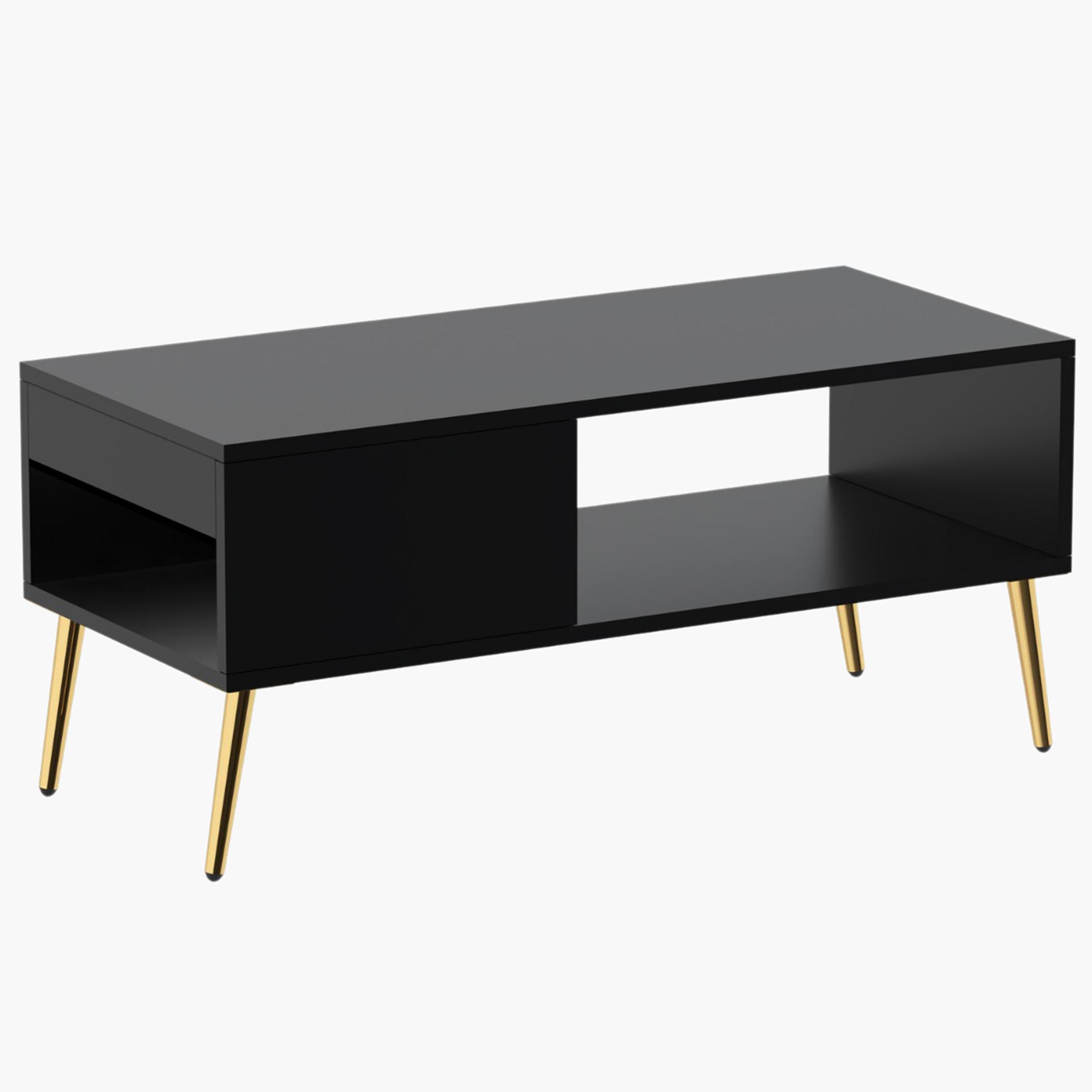 Modern Coffee Table with USB Port and Storage Shelf - 70x45x45 cm-furniture-livingroom-coffeetables-image-1