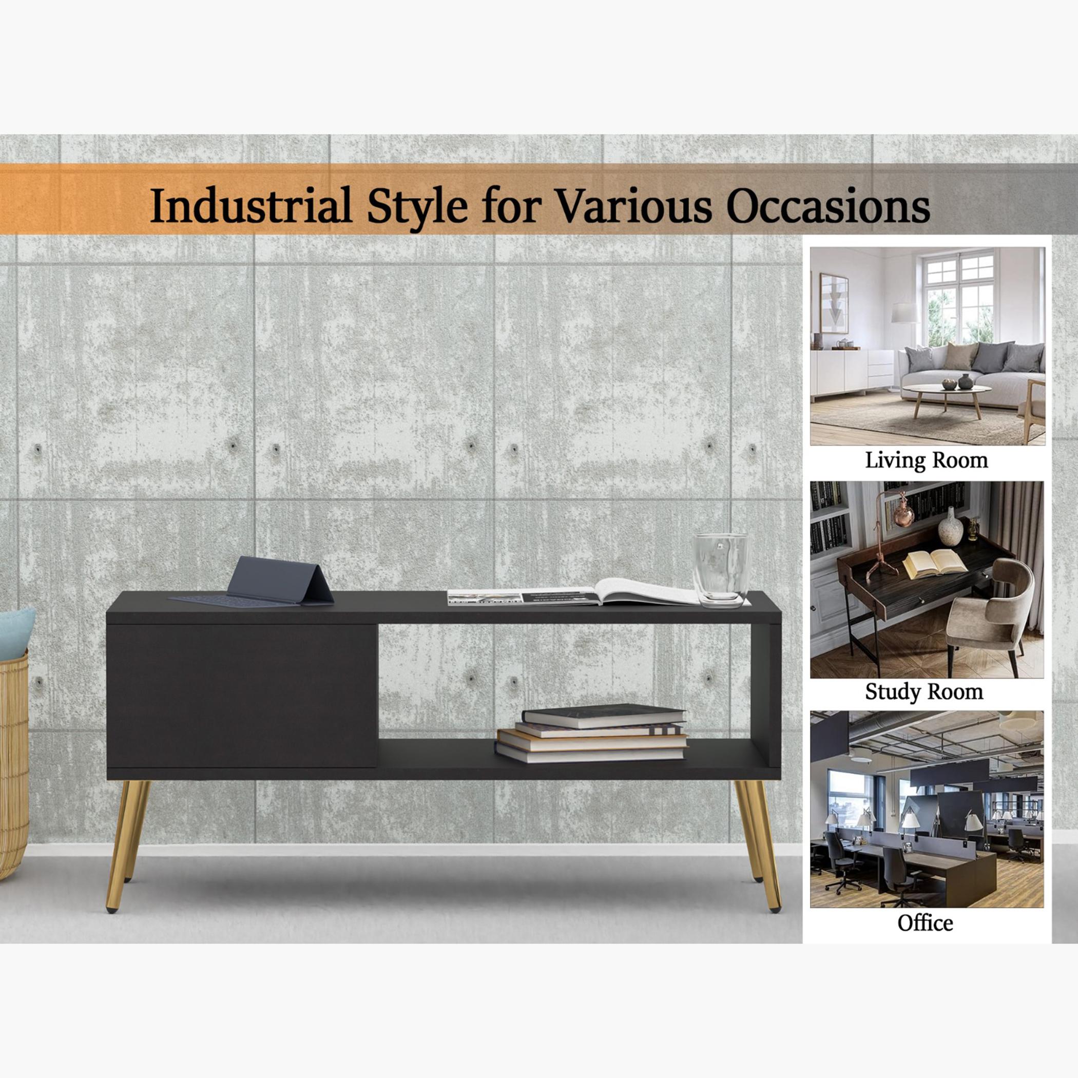 Modern Coffee Table with USB Port and Storage Shelf - 70x45x45 cm-furniture-livingroom-coffeetables-image-2