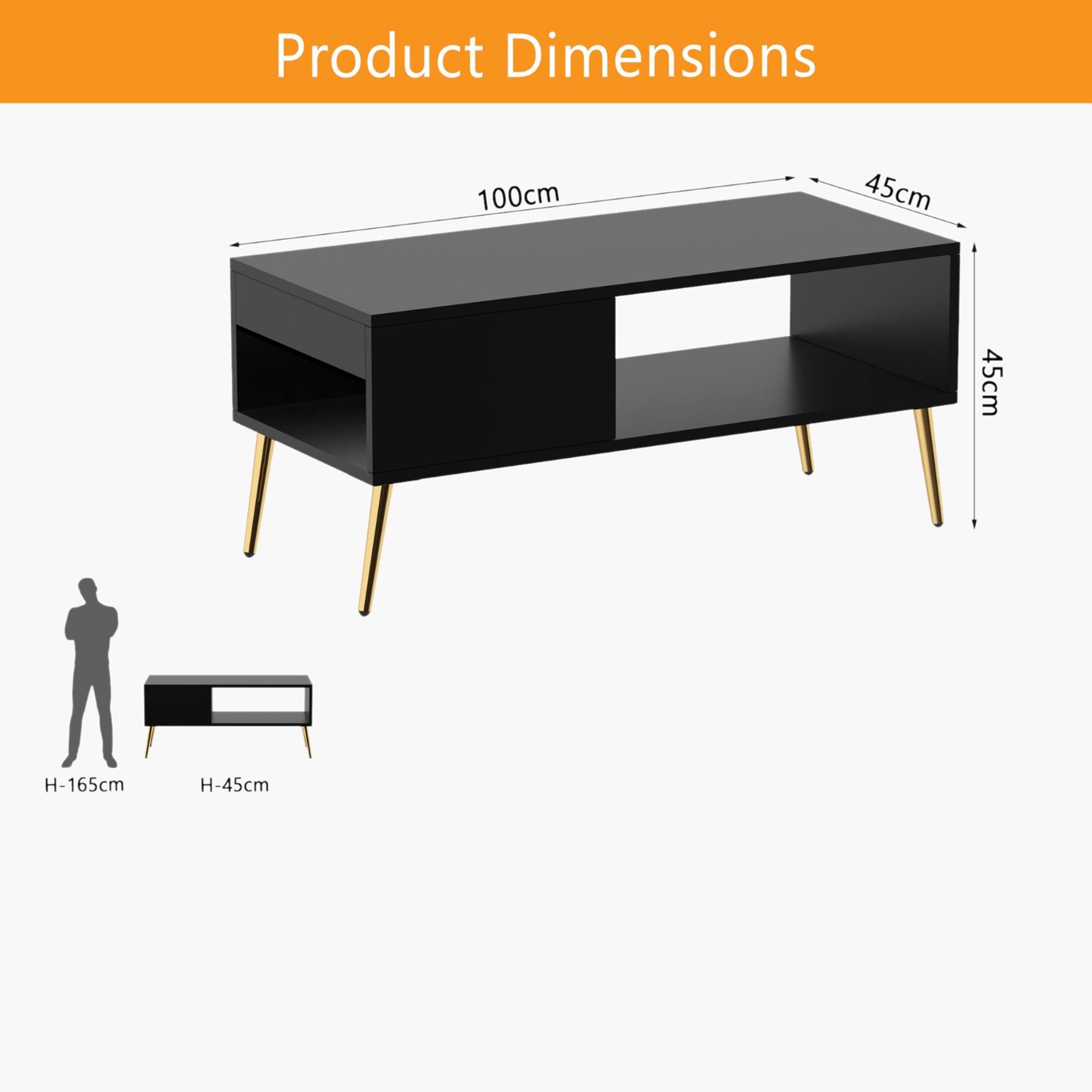 Modern Coffee Table with USB Port and Storage Shelf - 70x45x45 cm-furniture-livingroom-coffeetables-image-5