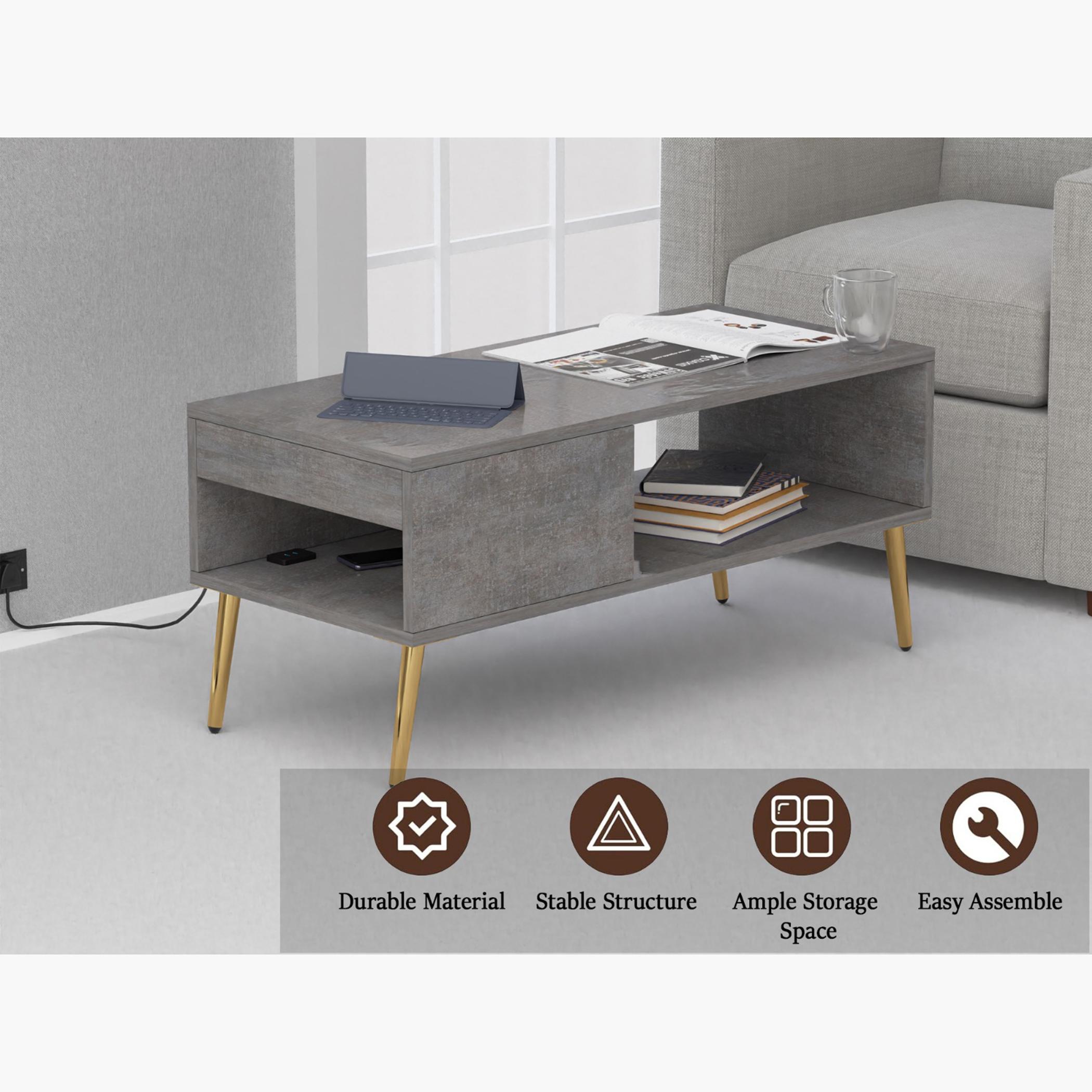 Wooden Top Coffee Table - 100x45x45 cm-furniture-livingroom-coffeetables-image-3