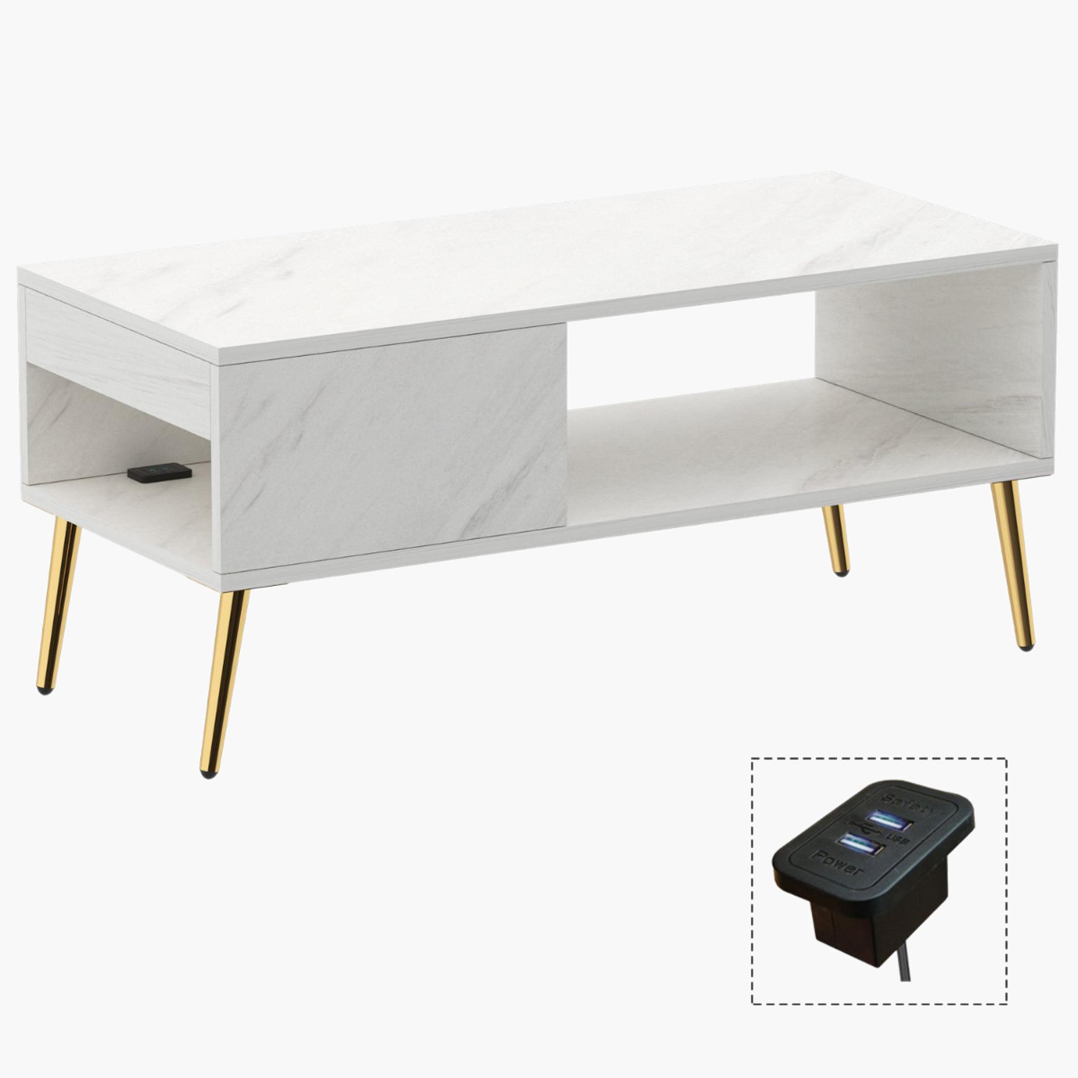 Wooden Top Coffee Table - 100x45x45 cm-furniture-livingroom-coffeetables-image-1