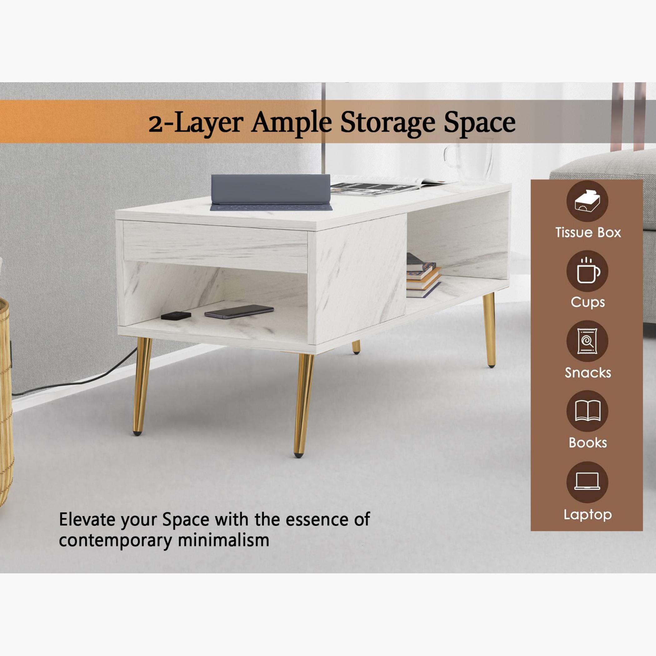 Wooden Top Coffee Table - 100x45x45 cm-furniture-livingroom-coffeetables-image-4