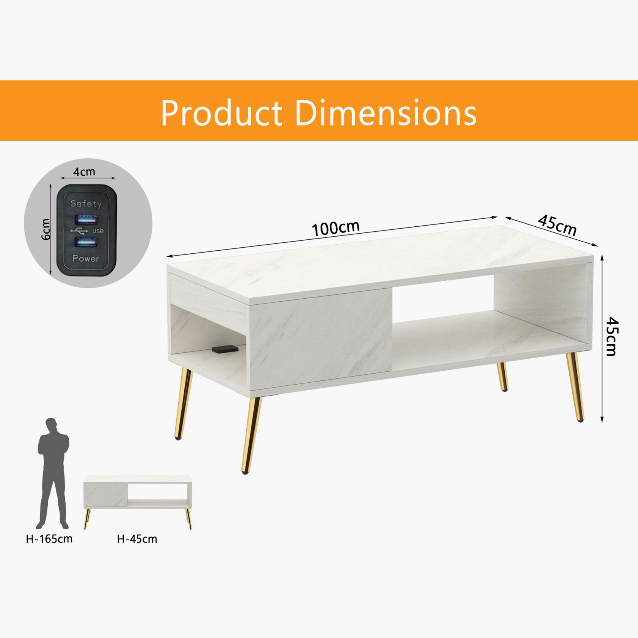 Wooden Top Coffee Table - 100x45x45 cm-furniture-livingroom-coffeetables-image-5