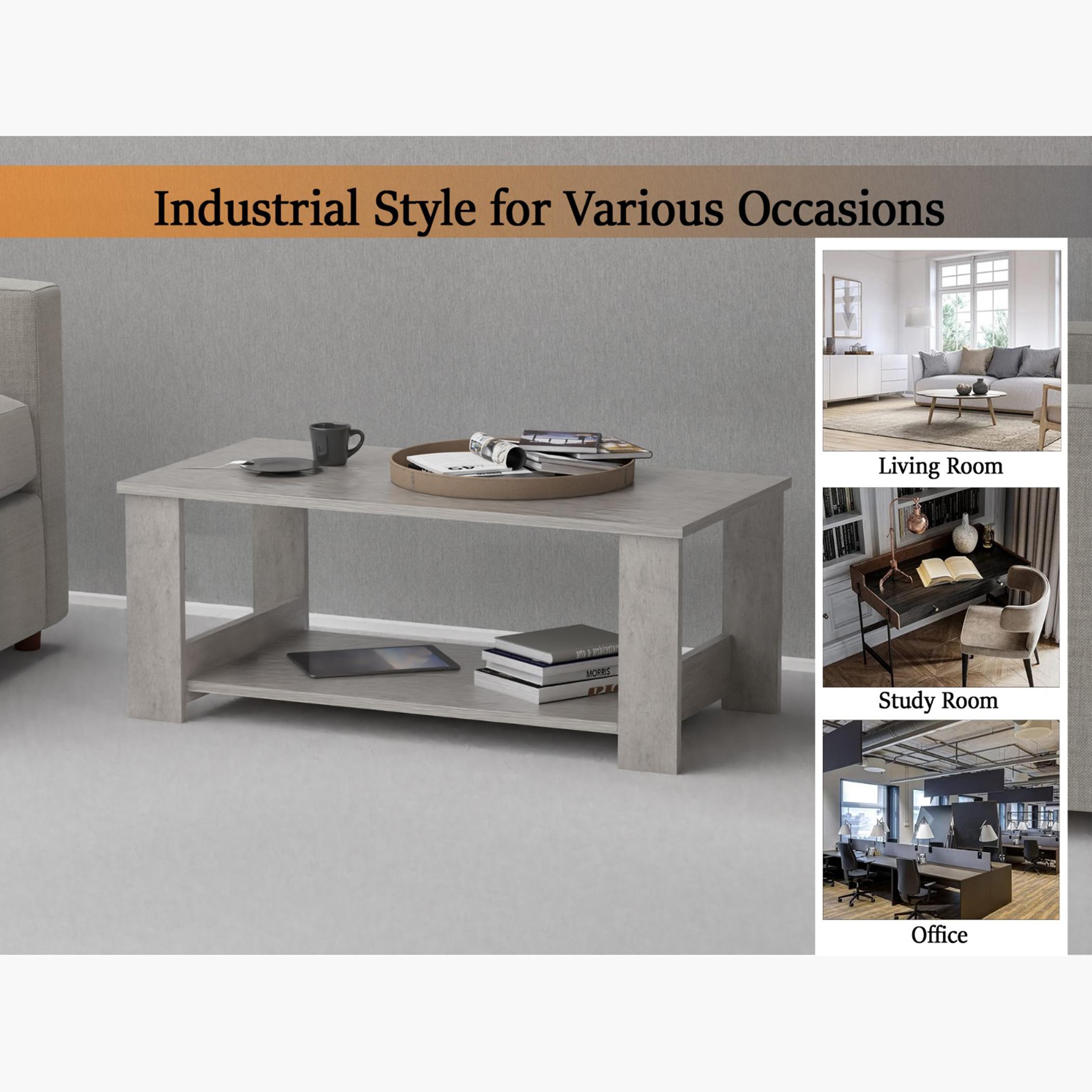 Wooden Top Coffee Table - 100x50x40 cm-furniture-livingroom-coffeetables-image-2