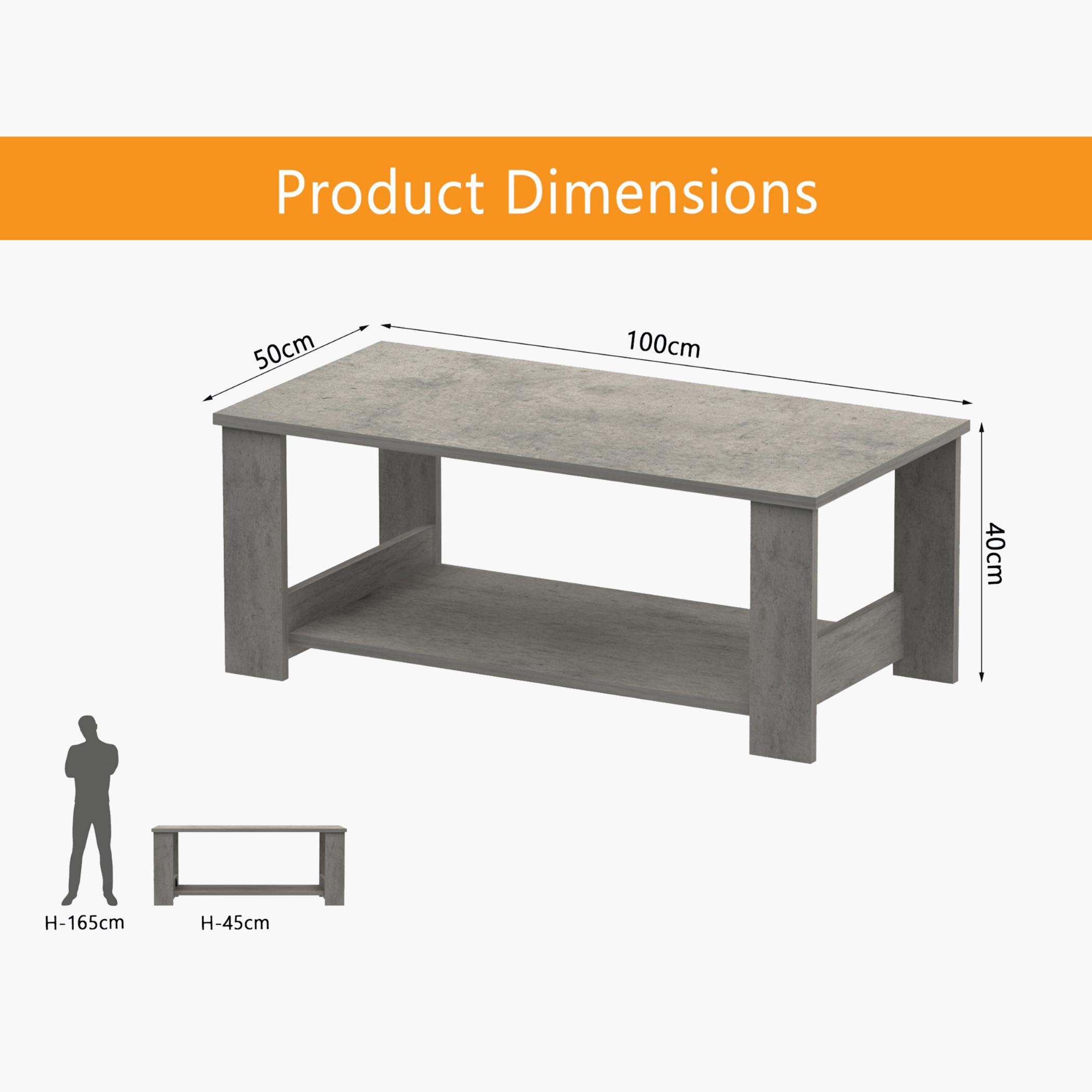 Wooden Top Coffee Table - 100x50x40 cm-furniture-livingroom-coffeetables-image-5