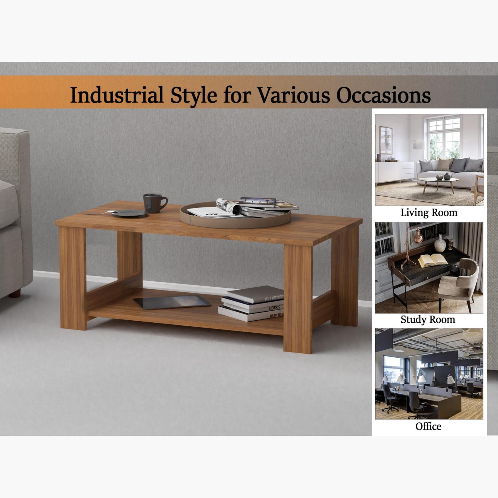 Wooden Top Coffee Table - 100x50x40 cm-furniture-livingroom-coffeetables-image-2