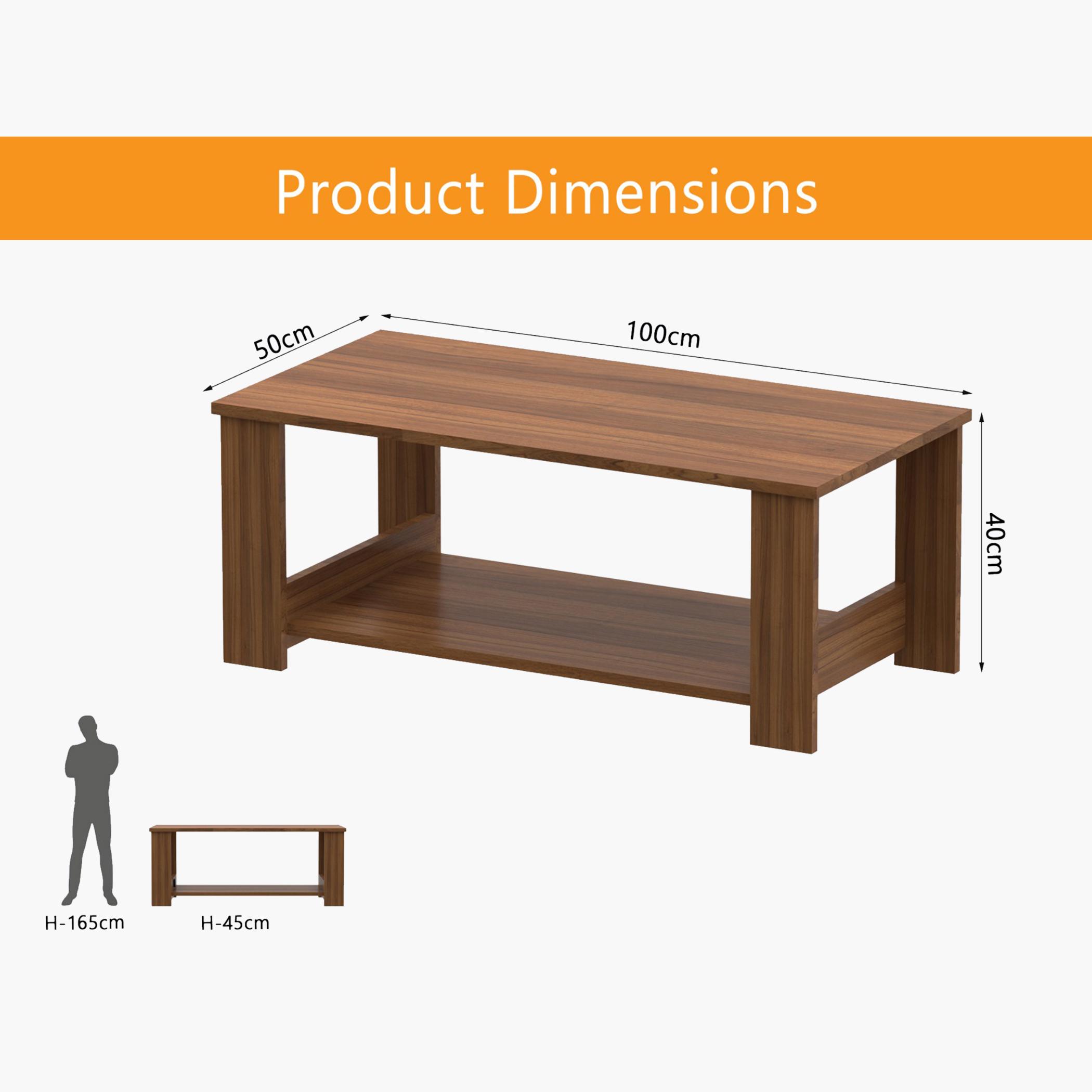 Wooden Top Coffee Table - 100x50x40 cm-furniture-livingroom-coffeetables-image-5