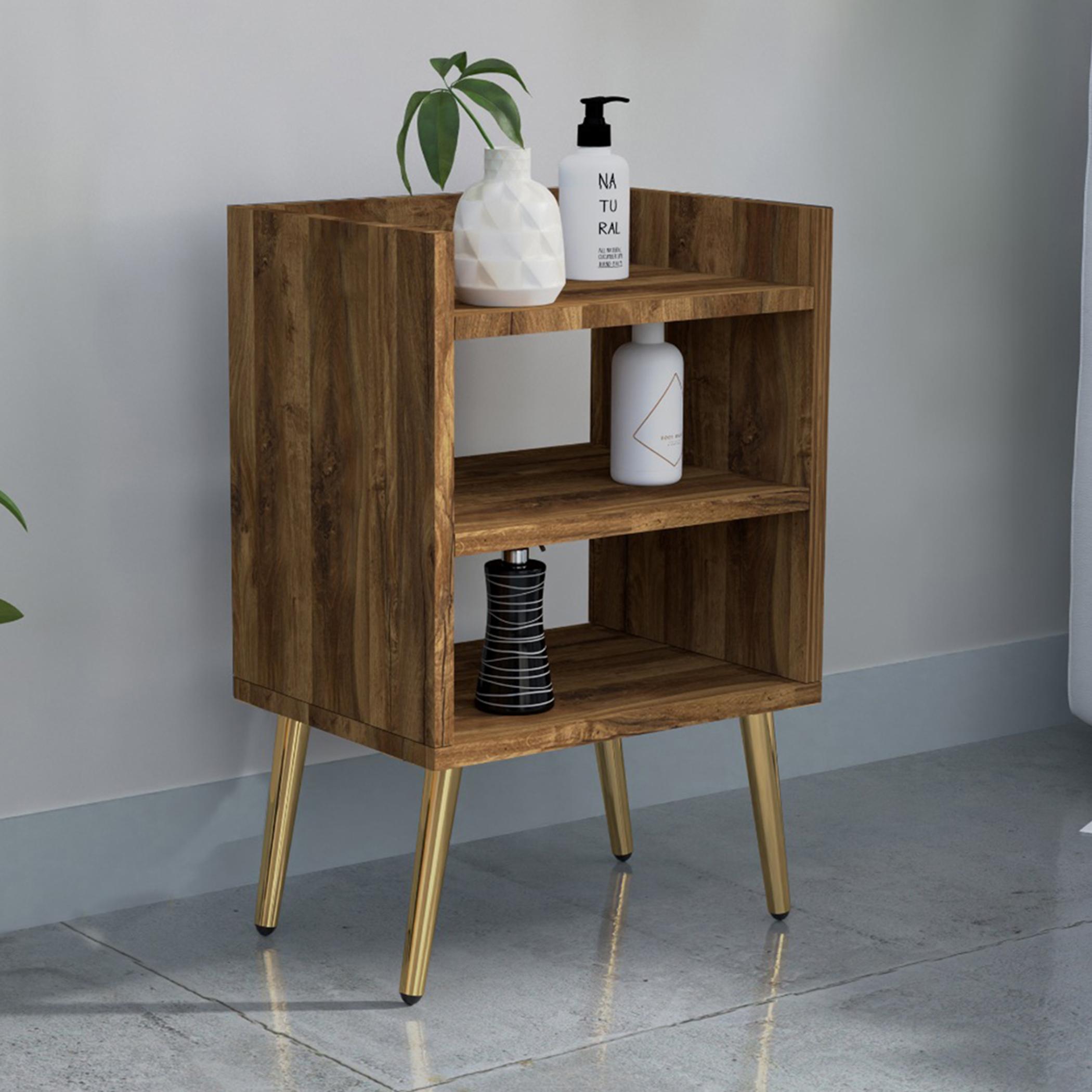 Modern Night Stand with Storage Shelf - 40x30x62 cm-furniture-bedroom-nightstands-image-2