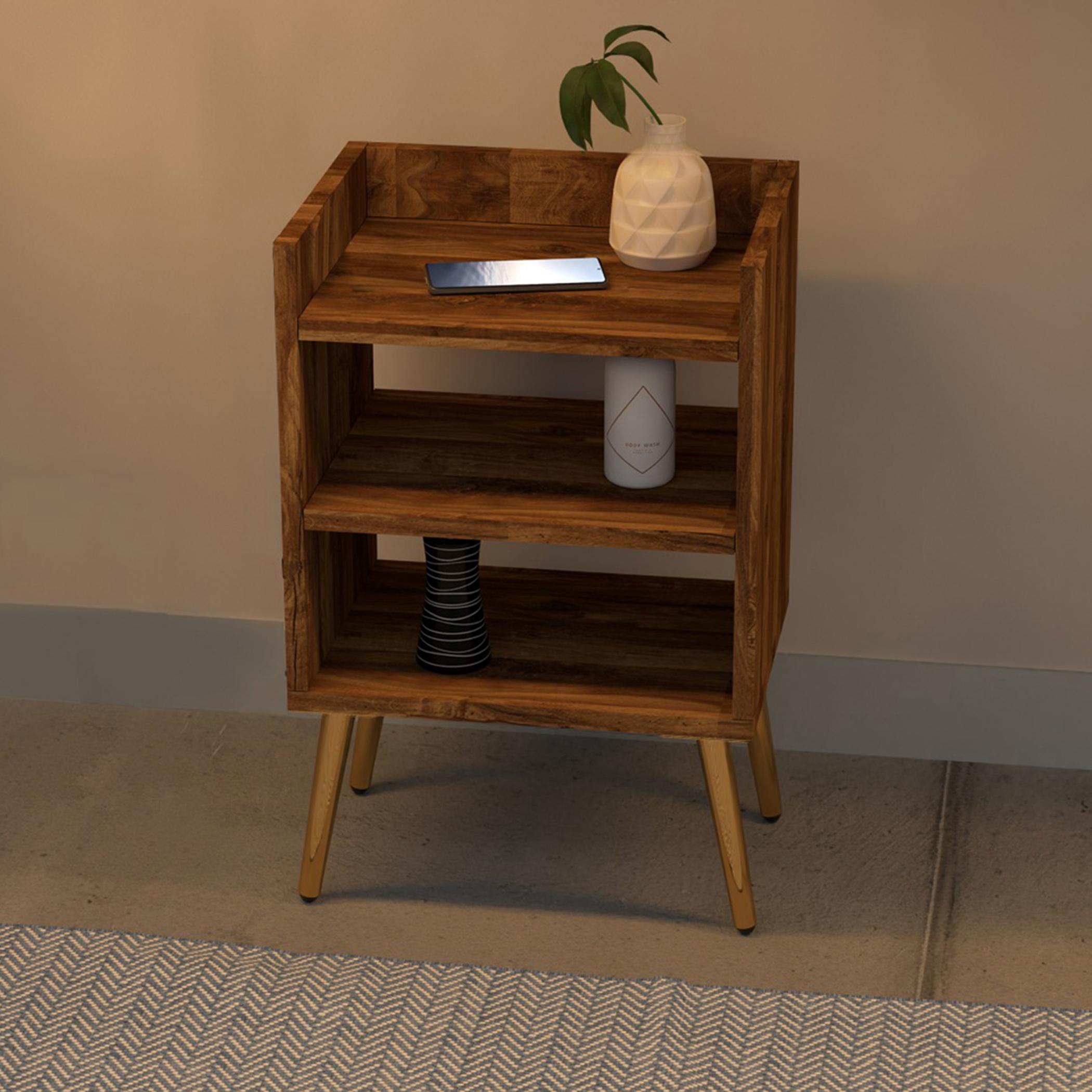 Modern Night Stand with Storage Shelf - 40x30x62 cm-furniture-bedroom-nightstands-image-3