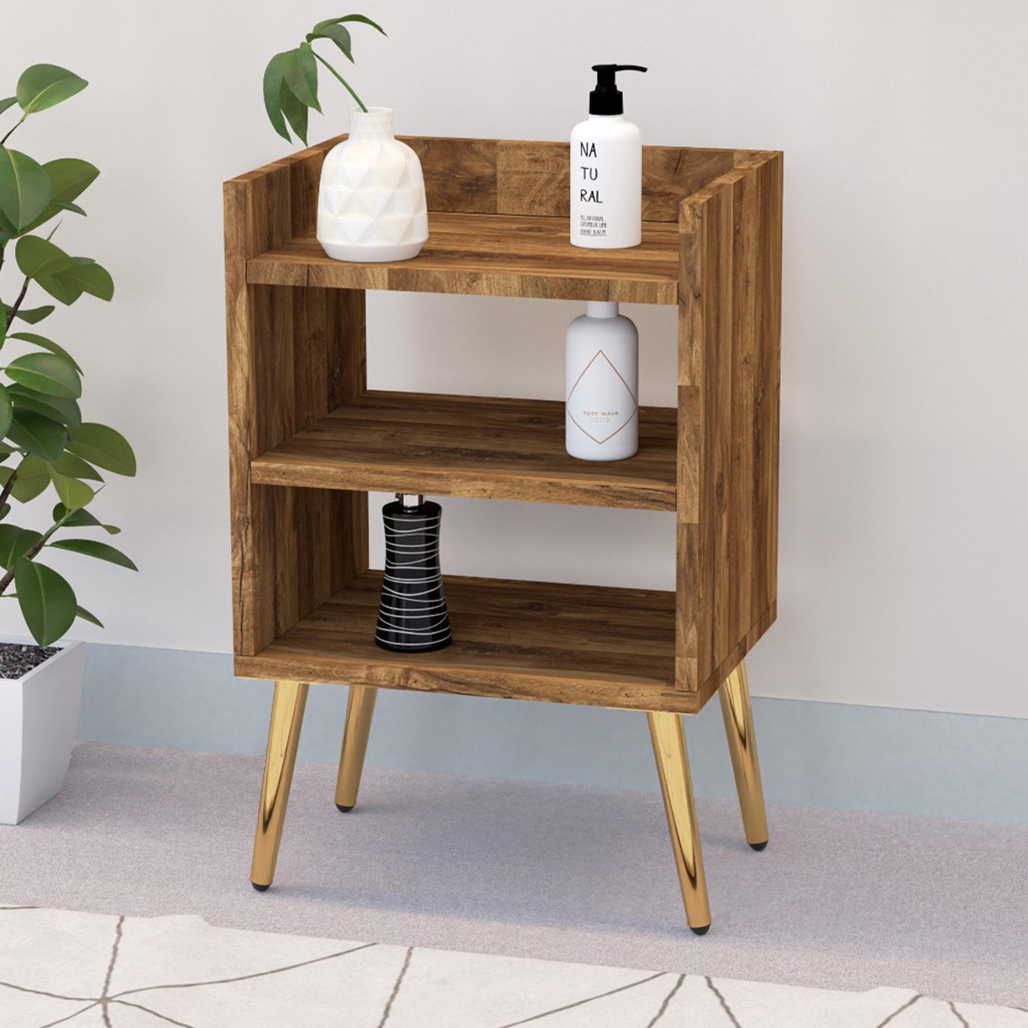 Modern Night Stand with Storage Shelf - 40x30x62 cm-furniture-bedroom-nightstands-image-4