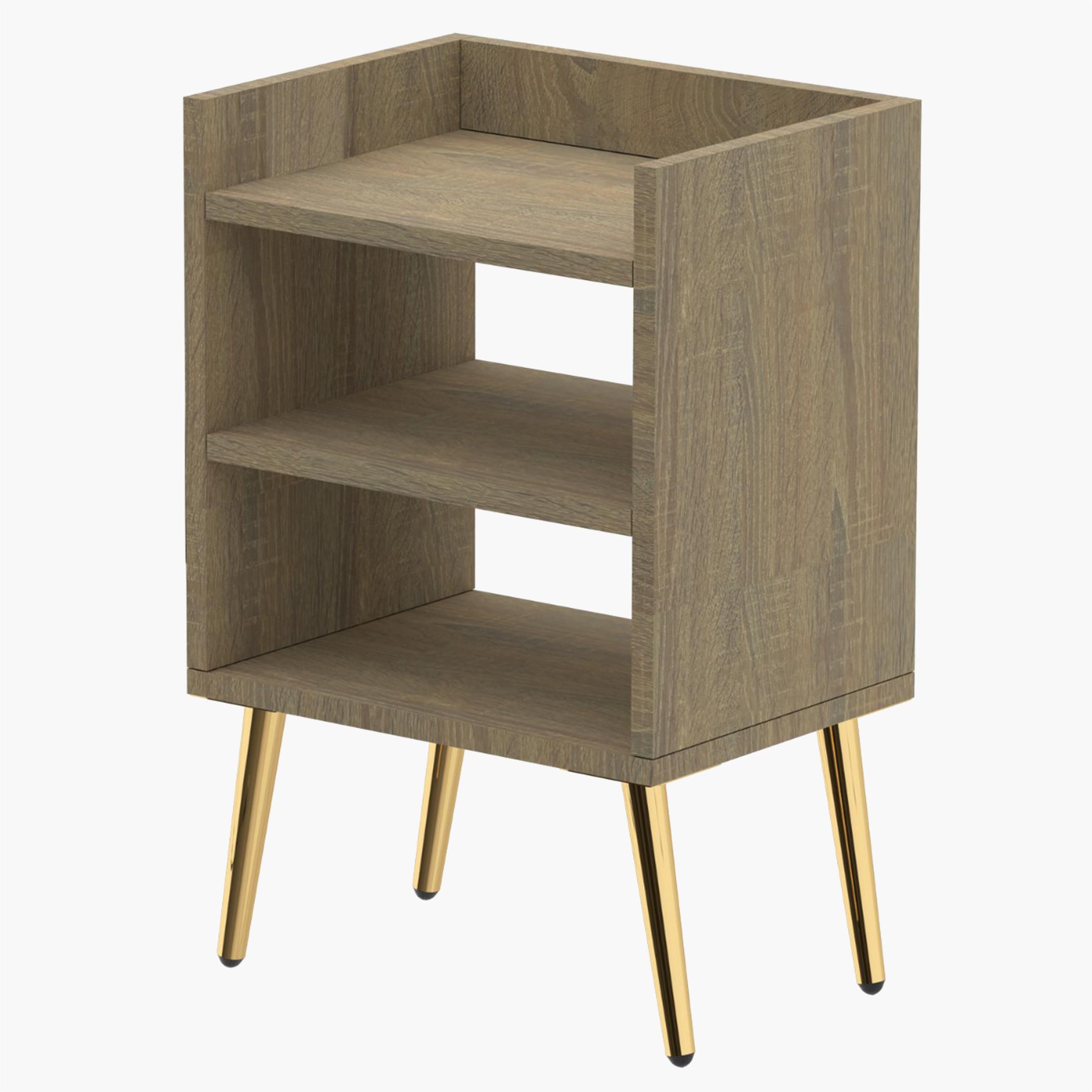 Wooden Nightstand with Shelf - 40x30x62 cm-furniture-bedroom-nightstands-image-1