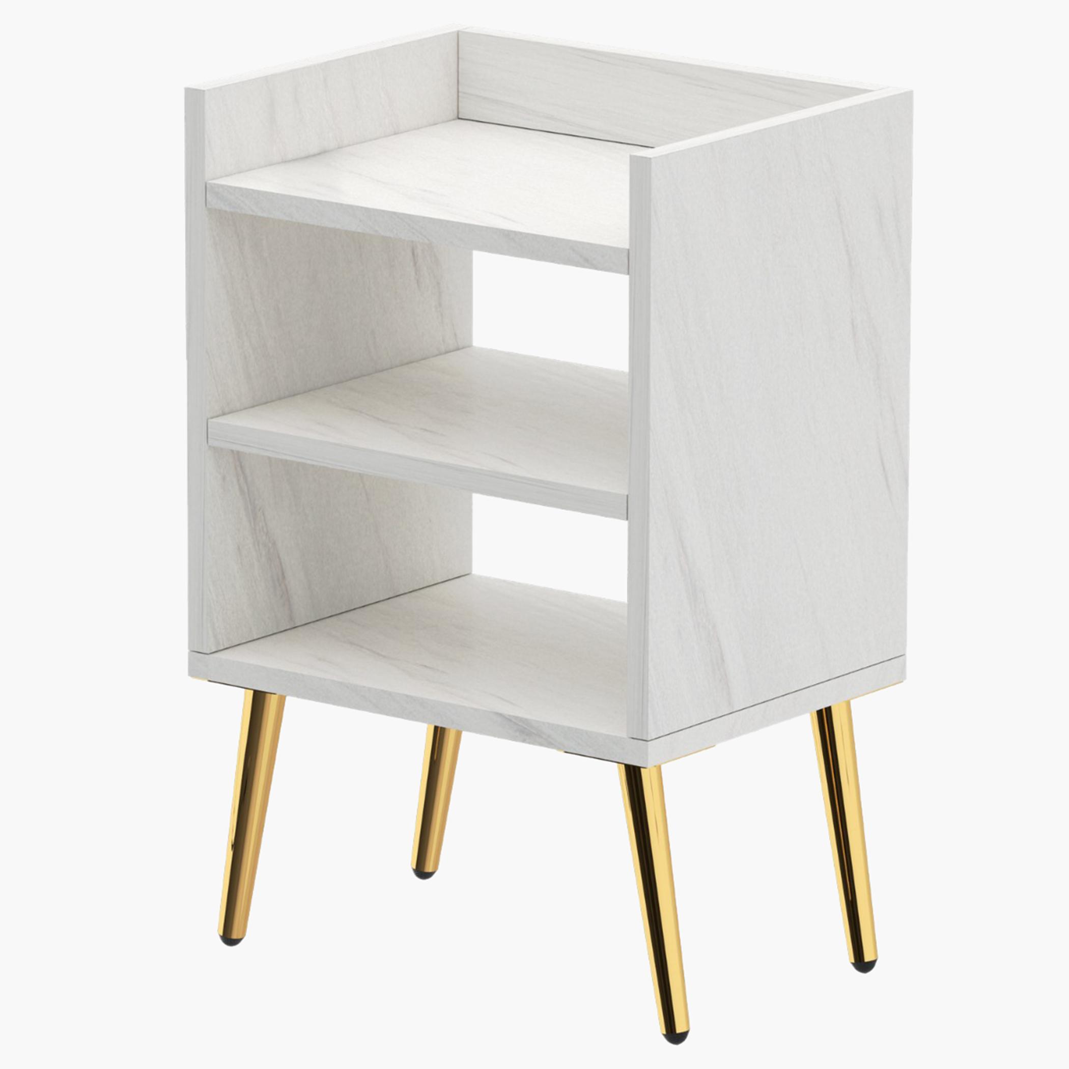 Modern Night Stand with Storage Shelf - 40x30x62 cm-furniture-bedroom-nightstands-image-1