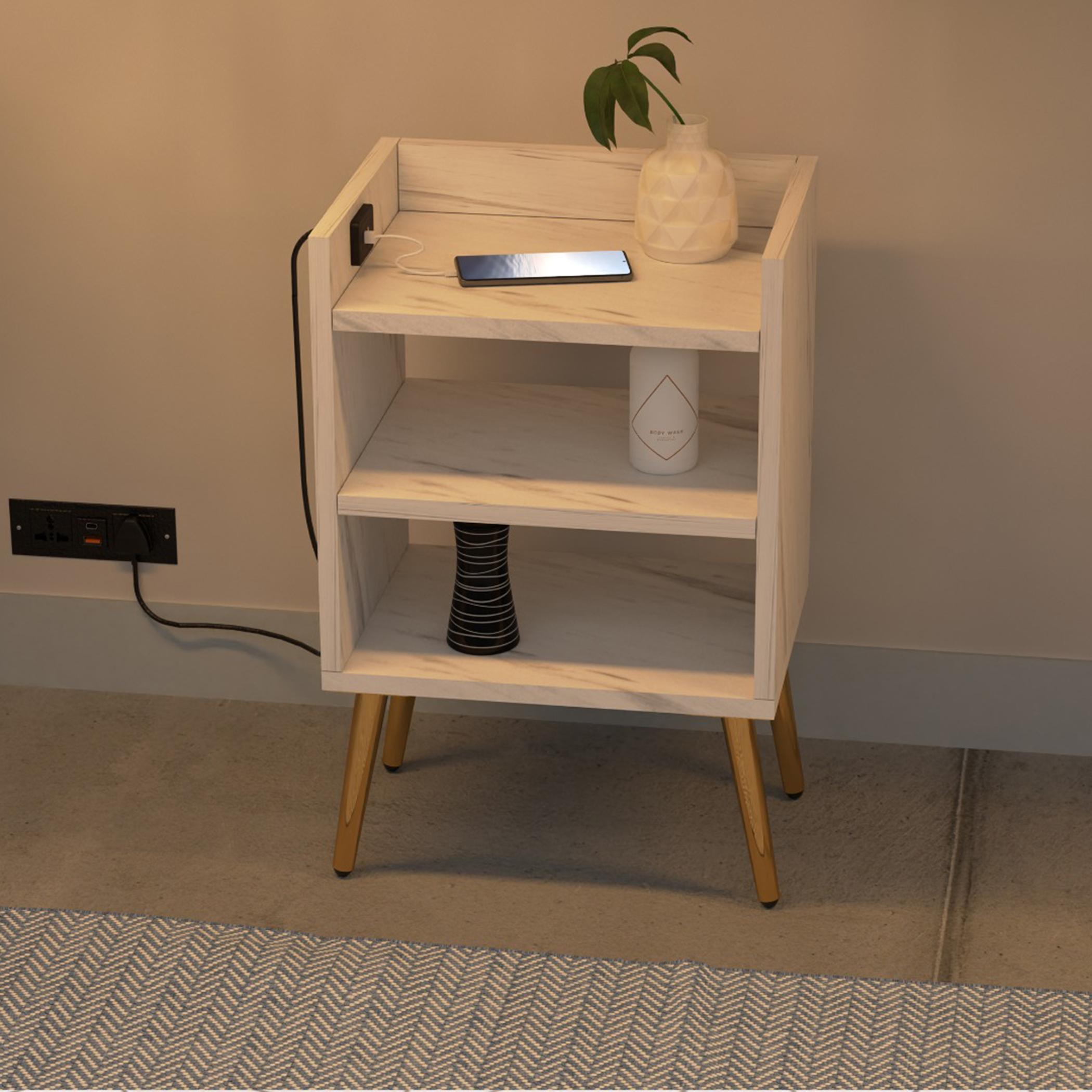 Modern Night Stand with Storage Shelf - 40x30x62 cm-furniture-bedroom-nightstands-image-3