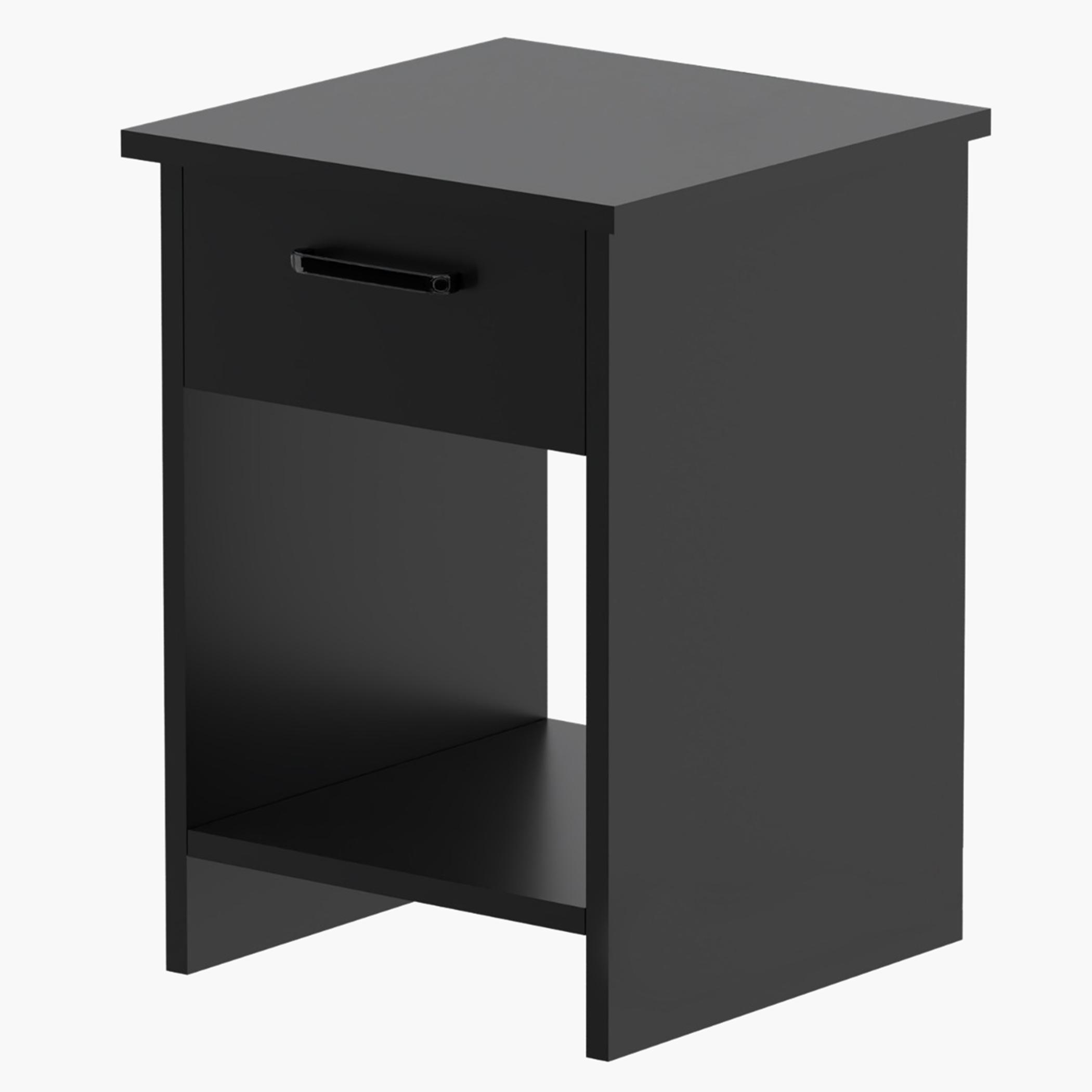 Modern Night Stand with Drawer and Open Storage - 40x40x56 cm-furniture-bedroom-nightstands-image-1