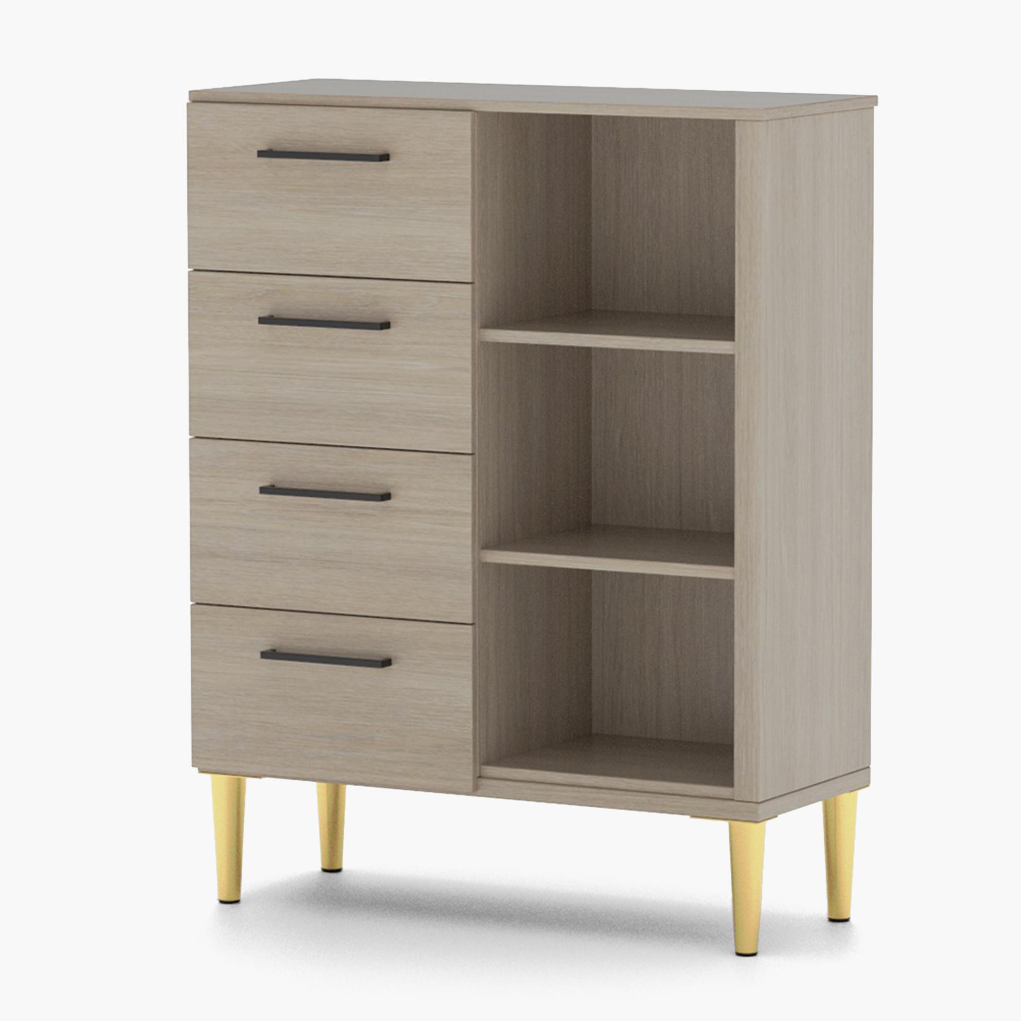 وحدة 4 أدراج و3 رفوف مودرن من ماهمايي - 70×30×90 سم-furniture-bedroom-chestofdrawers-image-1