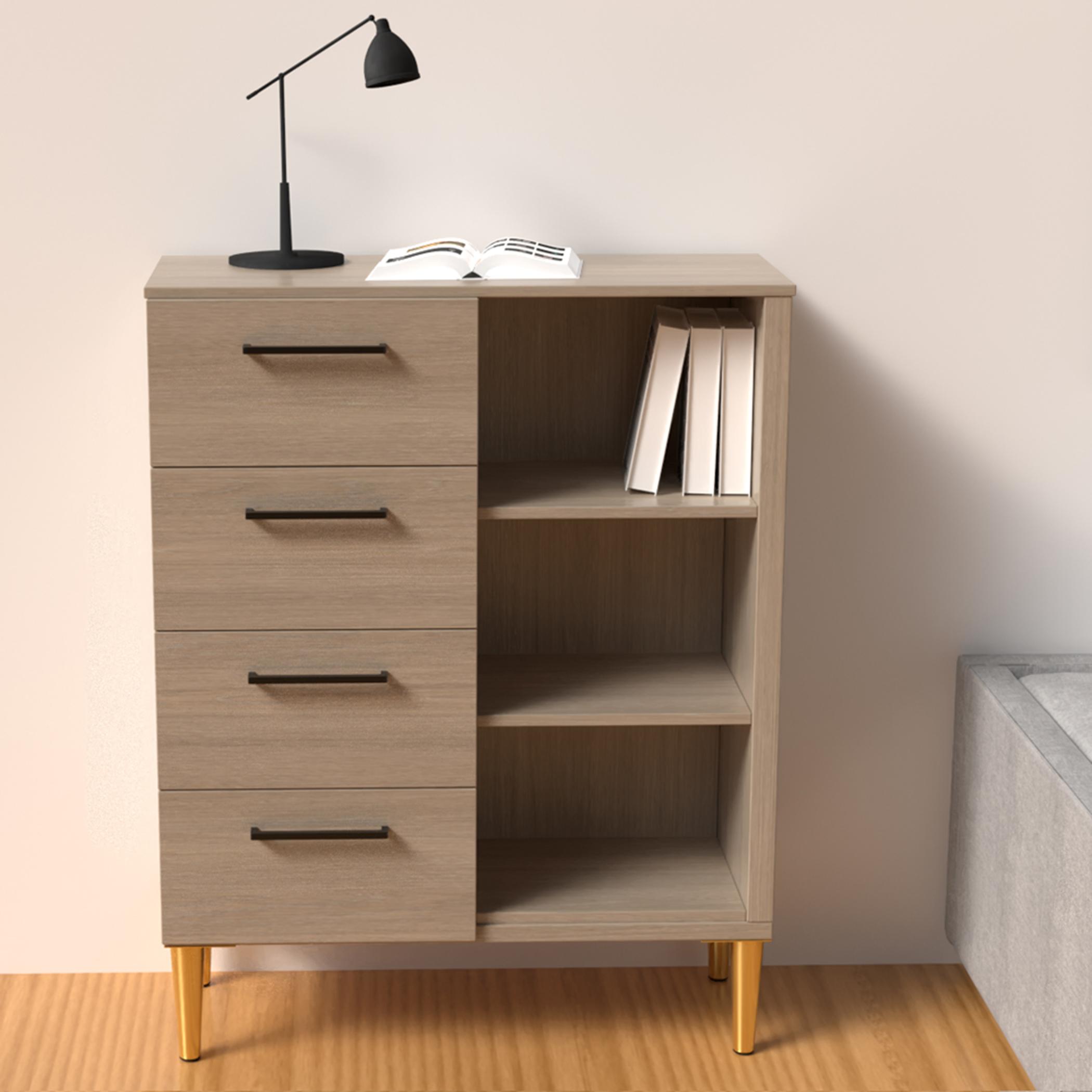 وحدة 4 أدراج و3 رفوف مودرن من ماهمايي - 70×30×90 سم-furniture-bedroom-chestofdrawers-image-2