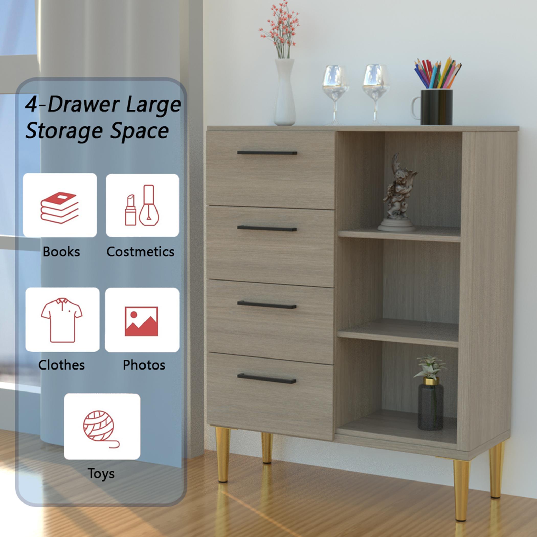 وحدة 4 أدراج و3 رفوف مودرن من ماهمايي - 70×30×90 سم-furniture-bedroom-chestofdrawers-image-3