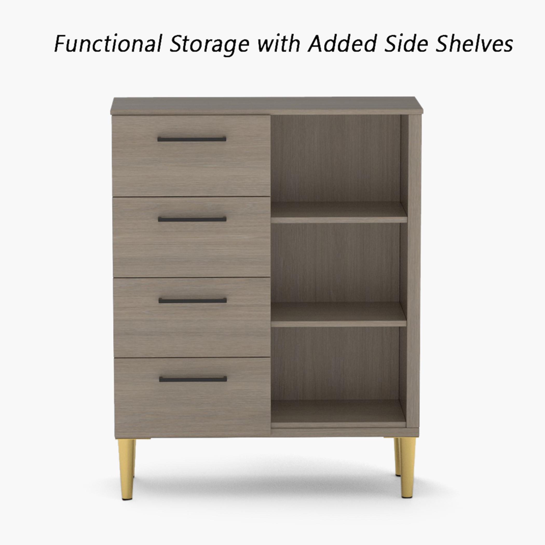 وحدة 4 أدراج و3 رفوف مودرن من ماهمايي - 70×30×90 سم-furniture-bedroom-chestofdrawers-image-4