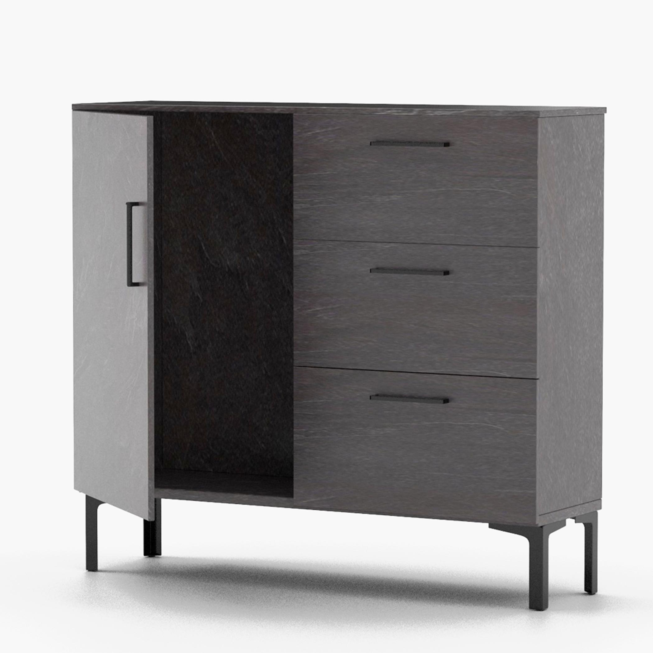 خزانة تخزين بـ3 أدراج وباب واحد مودرن من ماهماي- 100x30x90 سم-furniture-bedroom-chestofdrawers-image-1