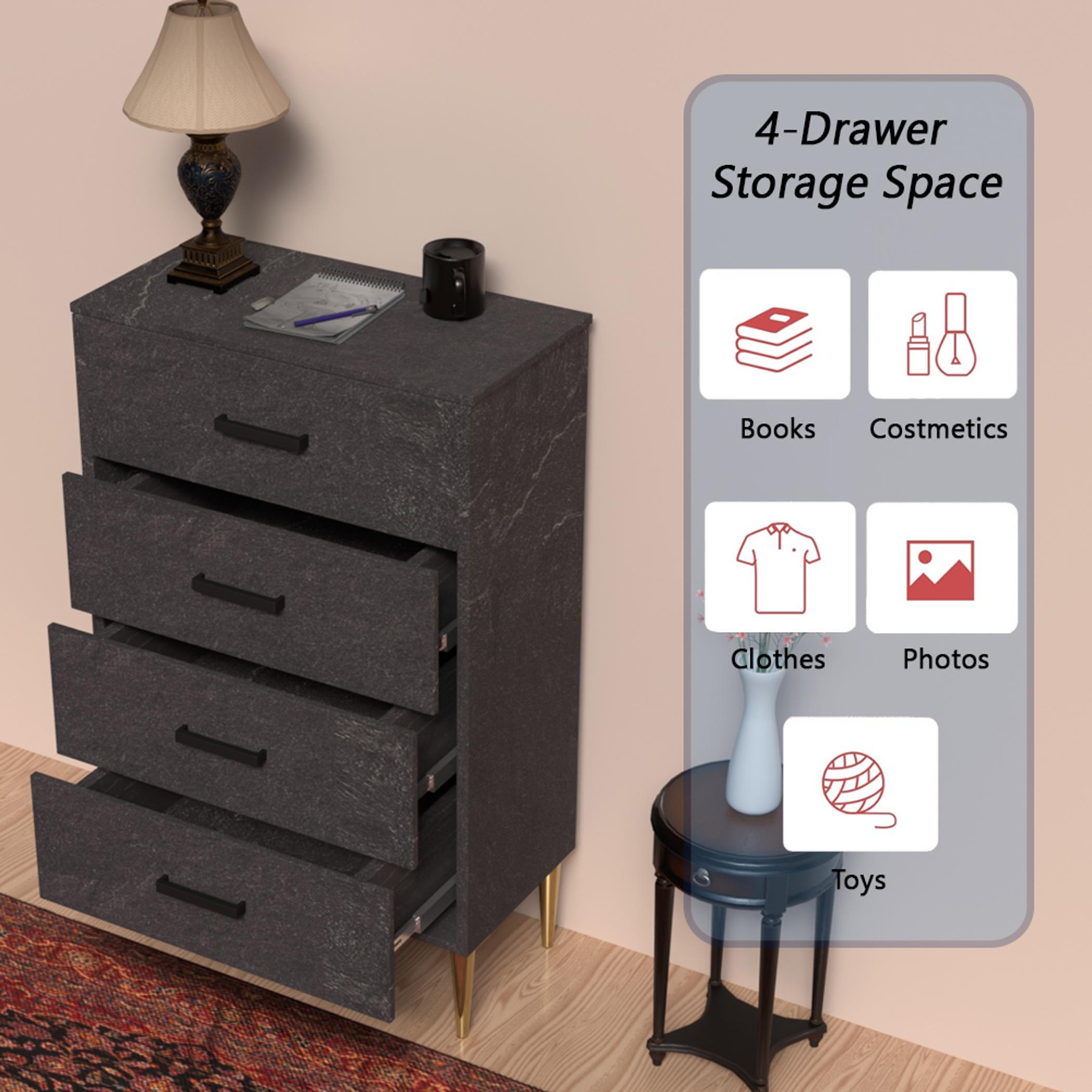 Modern Chest of 4-Drawers - 55x40x90 cm-furniture-bedroom-chestofdrawers-image-3
