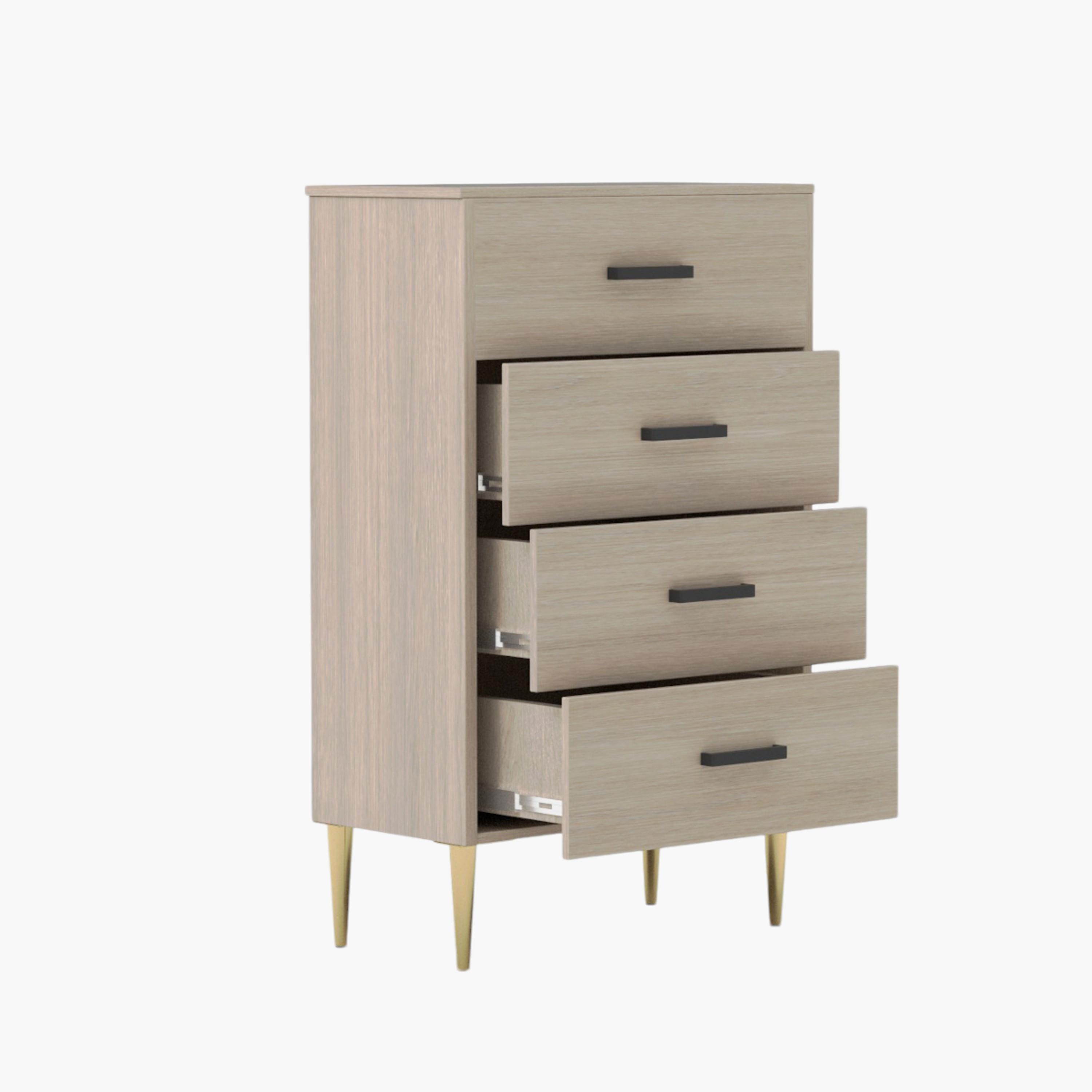 Modern Chest of 4-Drawers - 55x40x90 cm-furniture-bedroom-chestofdrawers-image-1