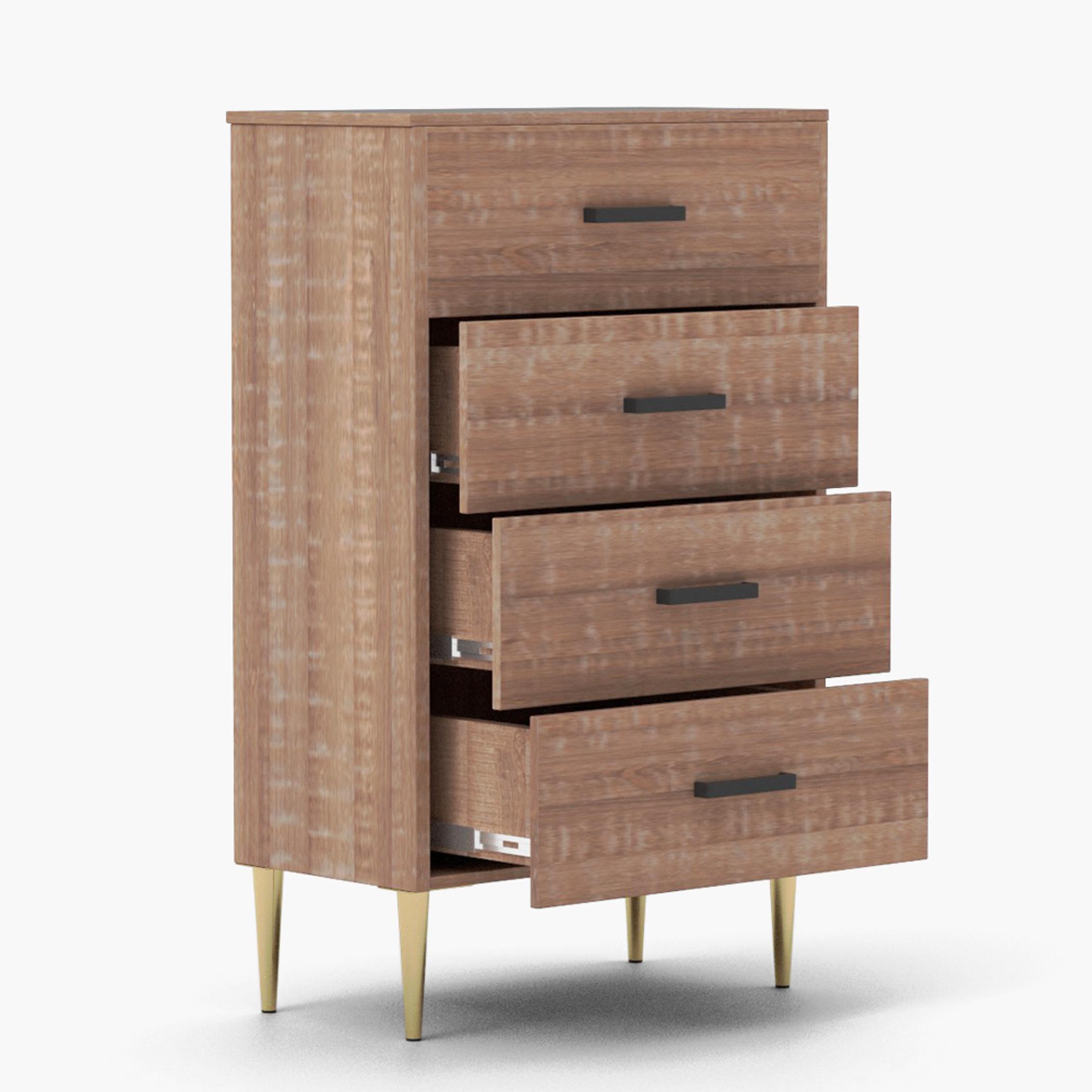 Wooden Chest of 4-Drawers - 55x40x90 cms-furniture-bedroom-chestofdrawers-image-1