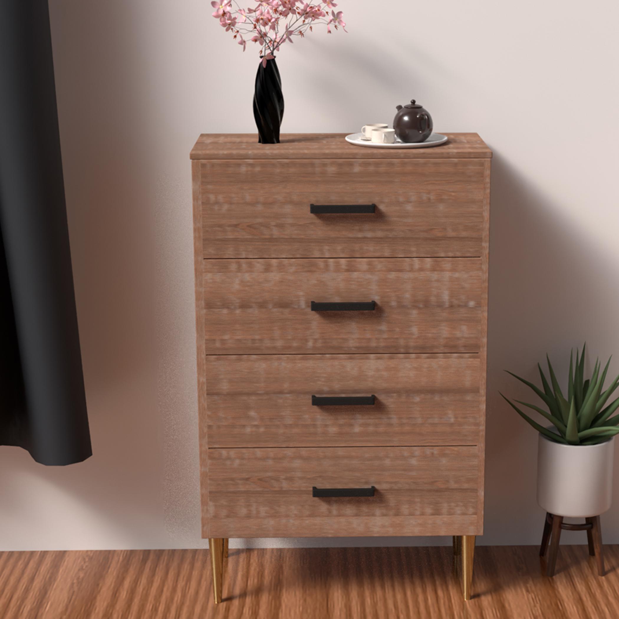 Wooden Chest of 4-Drawers - 55x40x90 cms-furniture-bedroom-chestofdrawers-image-2