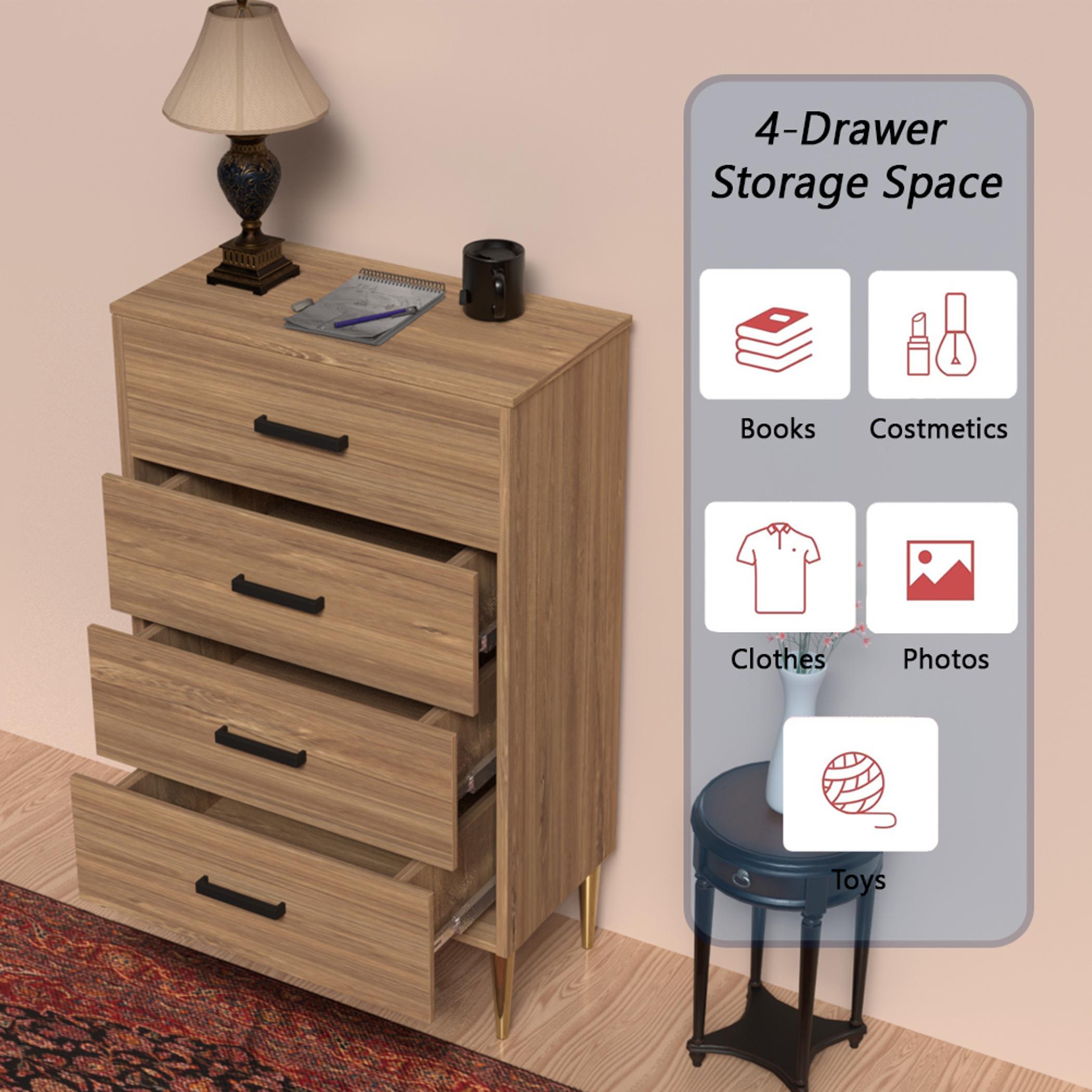 Modern Chest of 4-Drawers - 55x40x90 cm-furniture-bedroom-chestofdrawers-image-3