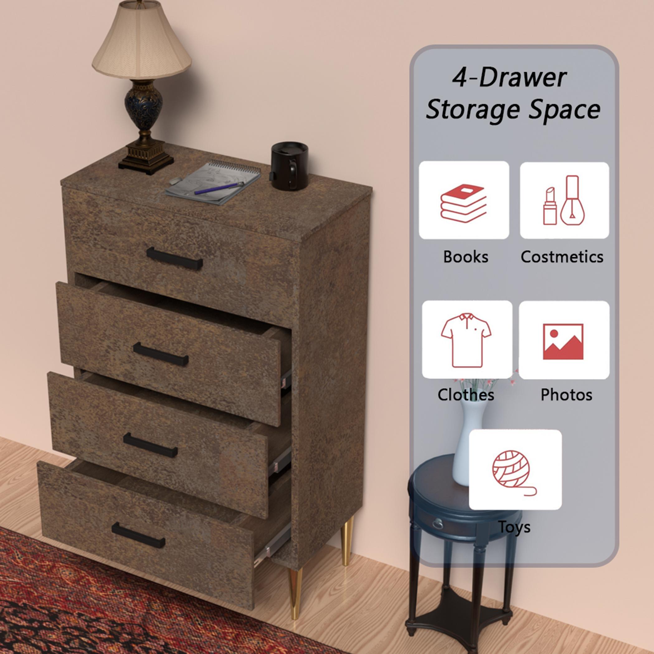 Modern Chest of 4-Drawers - 55x40x90 cm-furniture-bedroom-chestofdrawers-image-3