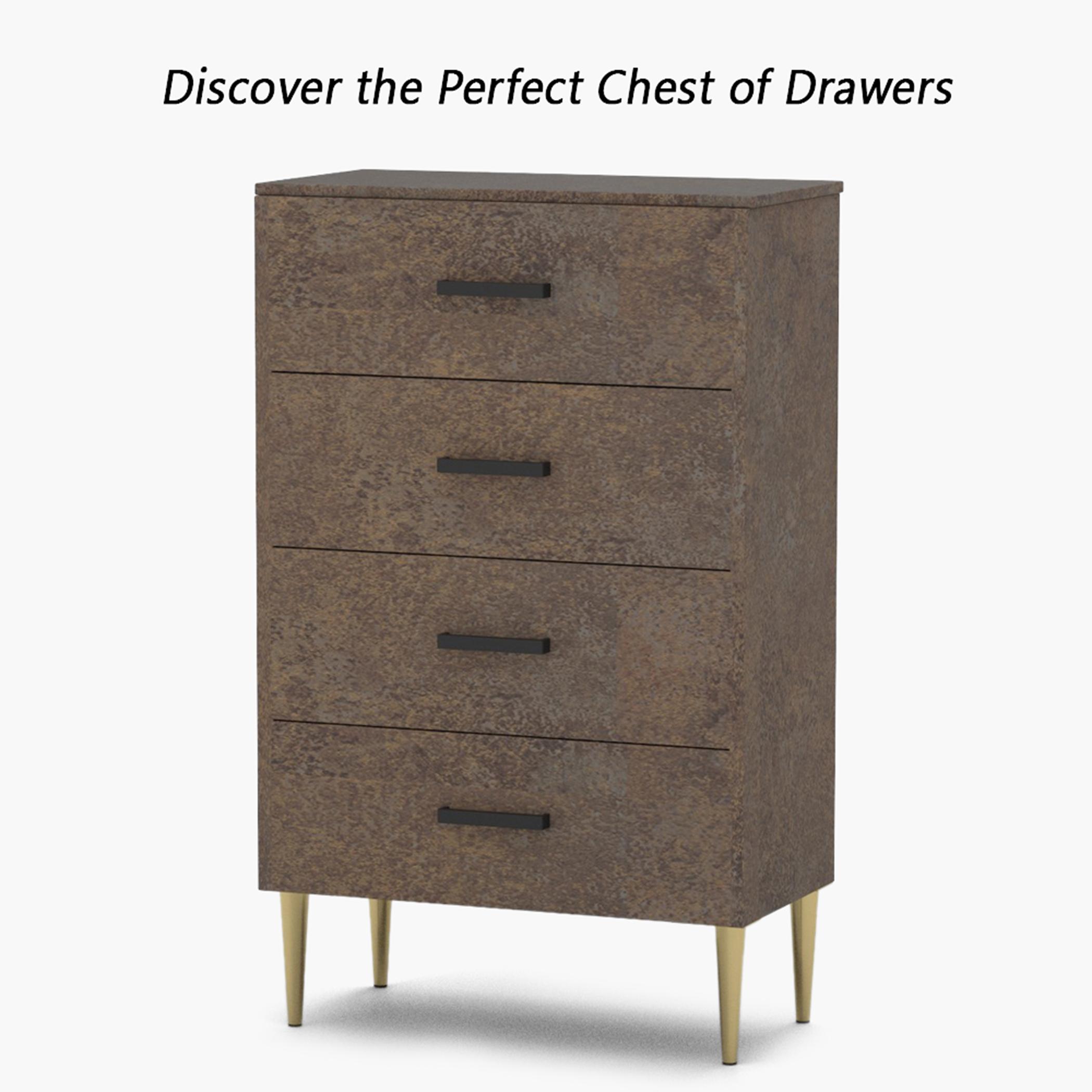 Modern Chest of 4-Drawers - 55x40x90 cm-furniture-bedroom-chestofdrawers-image-4