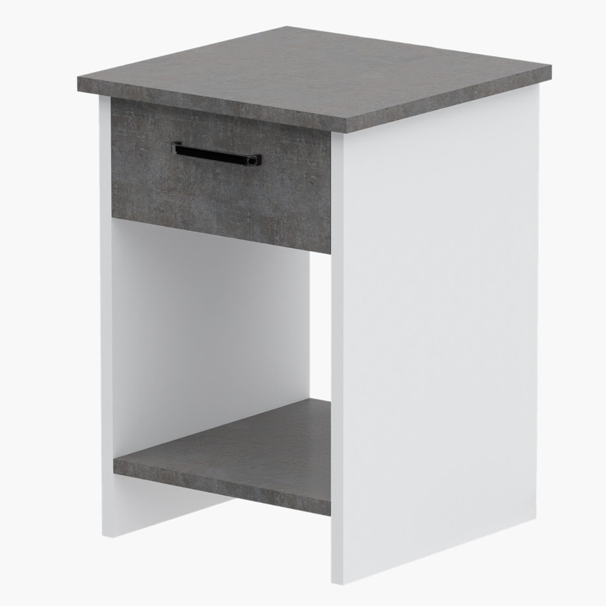 Modern Night Stand with Drawer and Storage Shelf - 40x40x56 cm-furniture-bedroom-nightstands-image-1