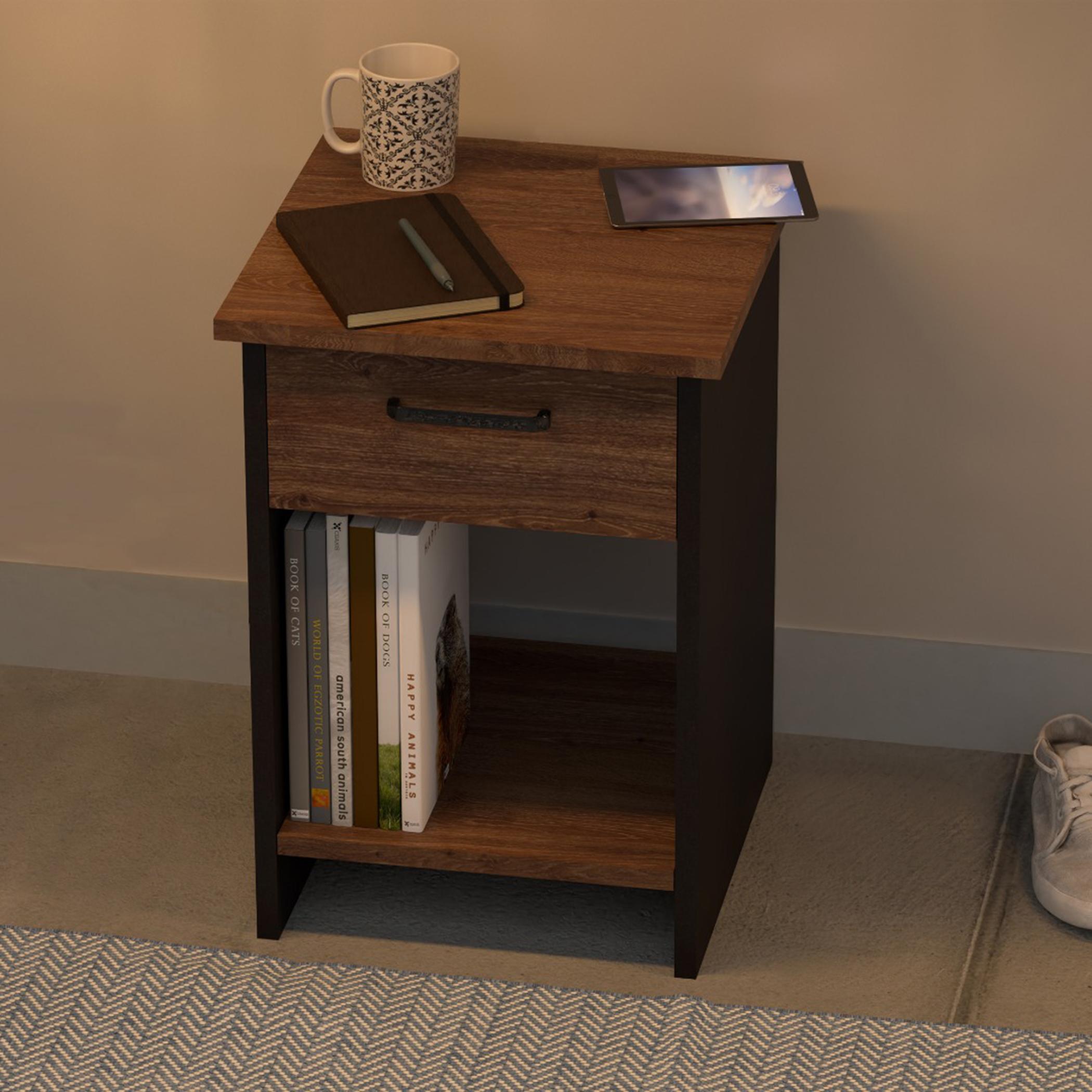Wooden Nightstand with Drawer - 40x40x56 cm-furniture-bedroom-nightstands-image-3