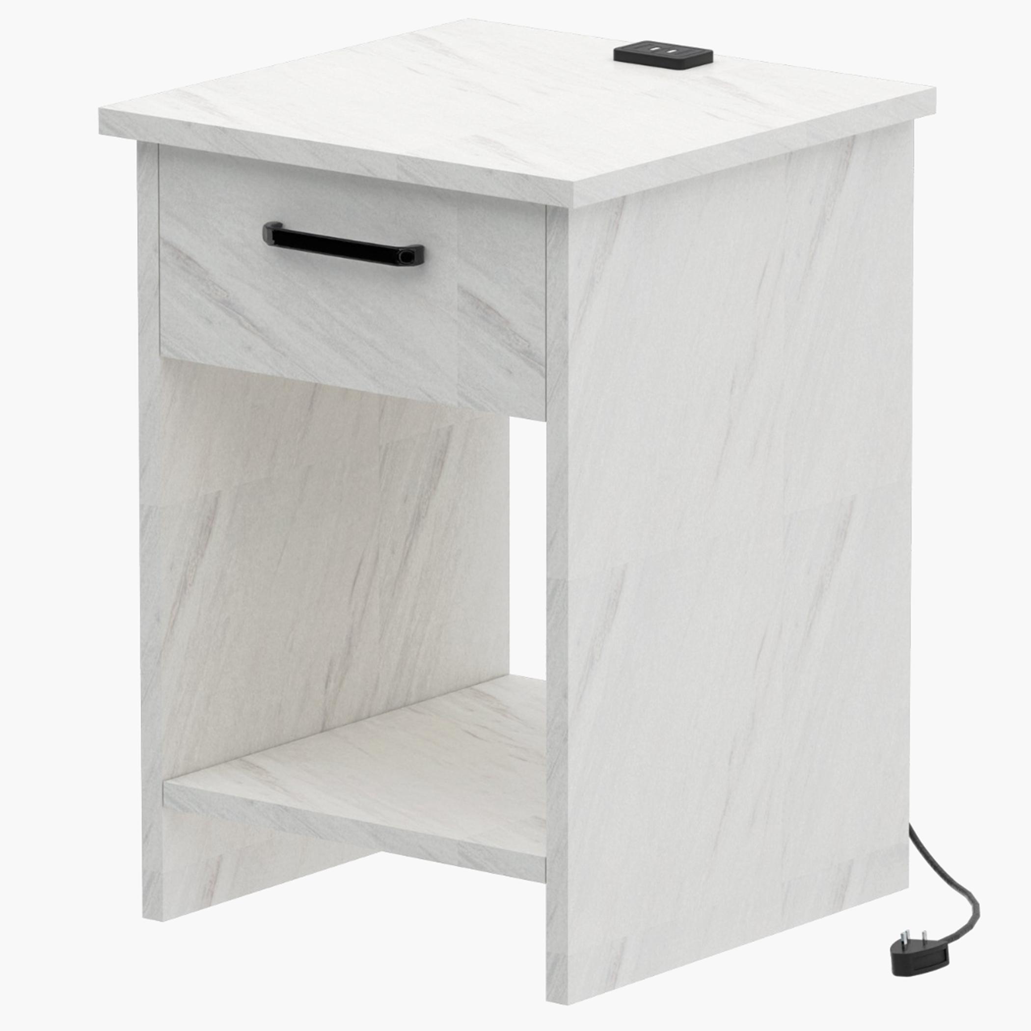 Modern Nightstand with USB Charger Port - 56x40x40 cm-furniture-bedroom-nightstands-image-1