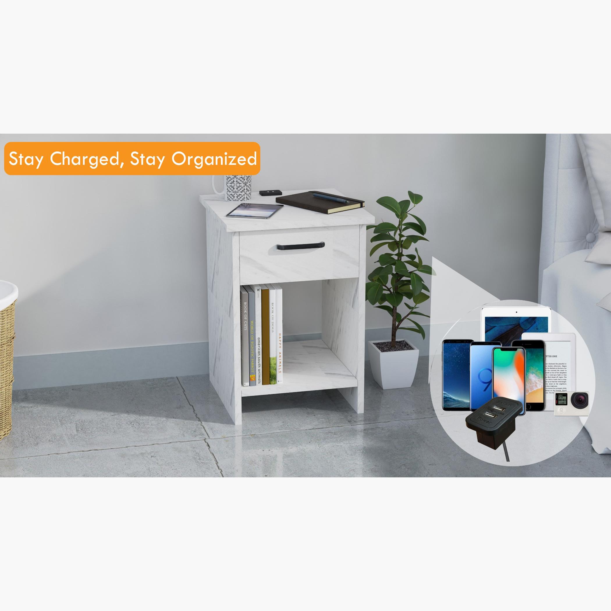 Modern Nightstand with USB Charger Port - 56x40x40 cm-furniture-bedroom-nightstands-image-2