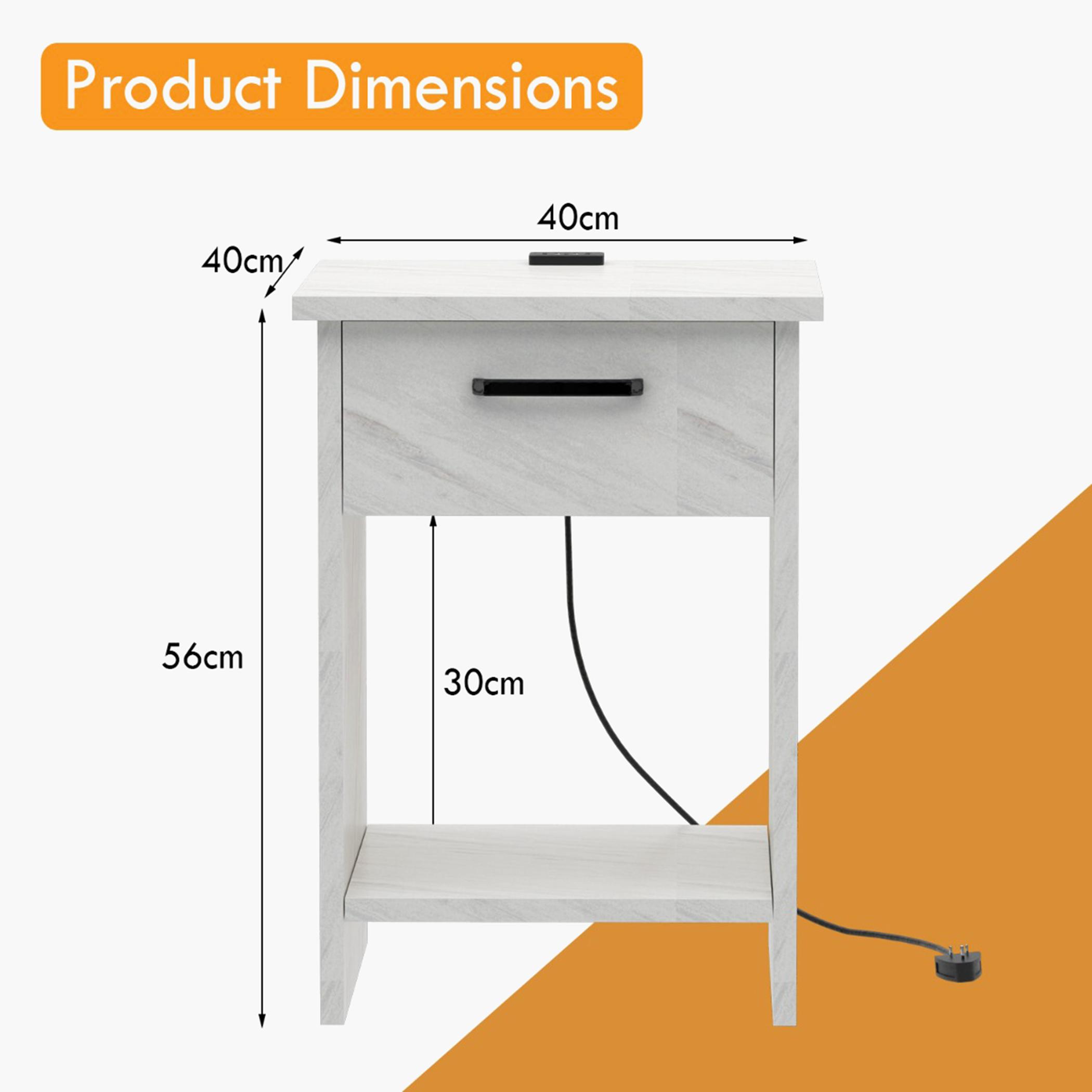 Modern Nightstand with USB Charger Port - 56x40x40 cm-furniture-bedroom-nightstands-image-5