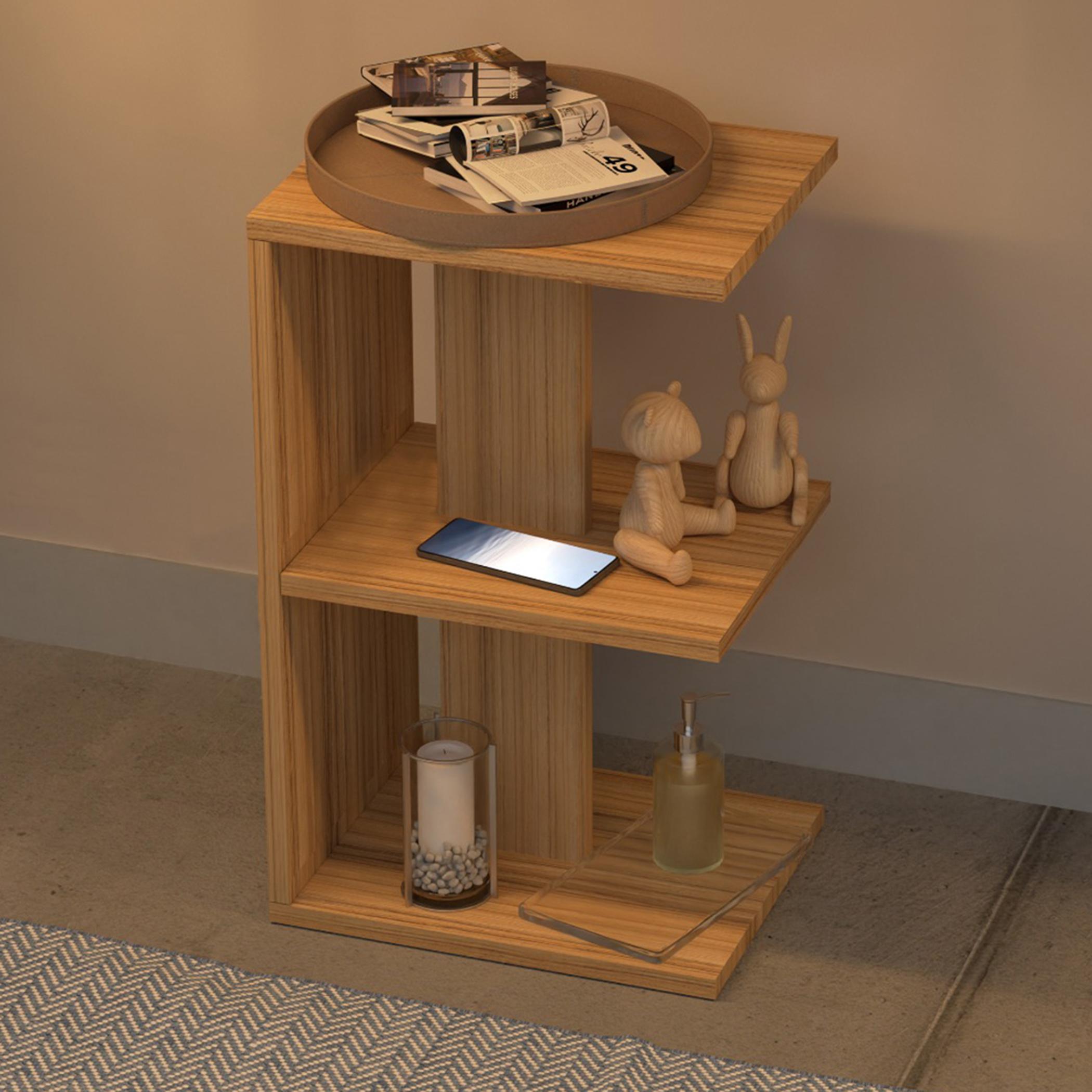 Modern E-Shape Nightstand - 38x30x62 cm-furniture-bedroom-nightstands-image-3