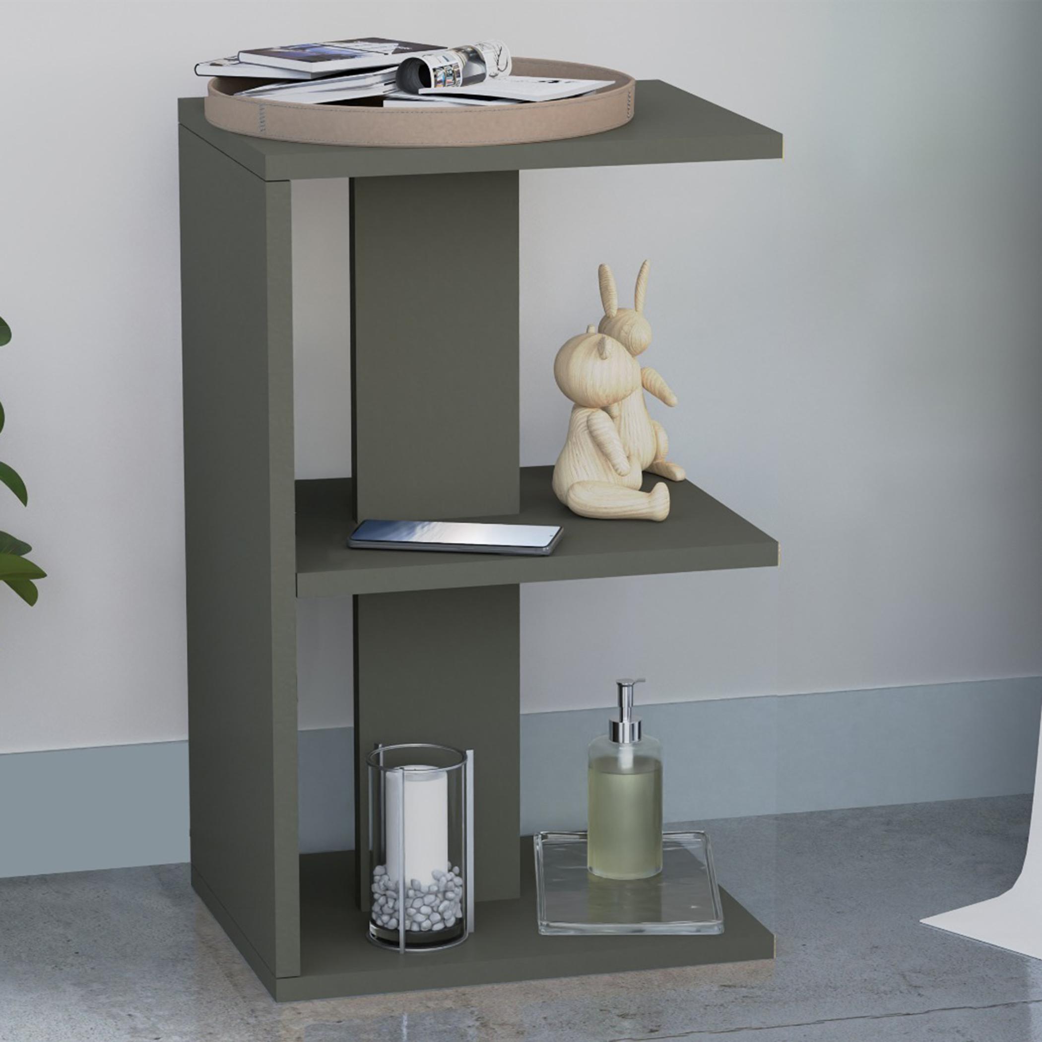 Modern E-Shape Night Stand - 38x30x62 cm-furniture-bedroom-nightstands-image-2