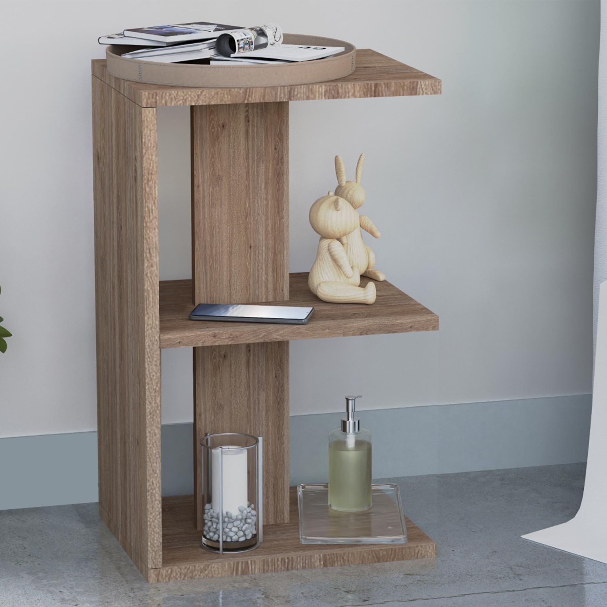 Modern E-Shape Nightstand - 38x30x62 cm-furniture-bedroom-nightstands-image-2