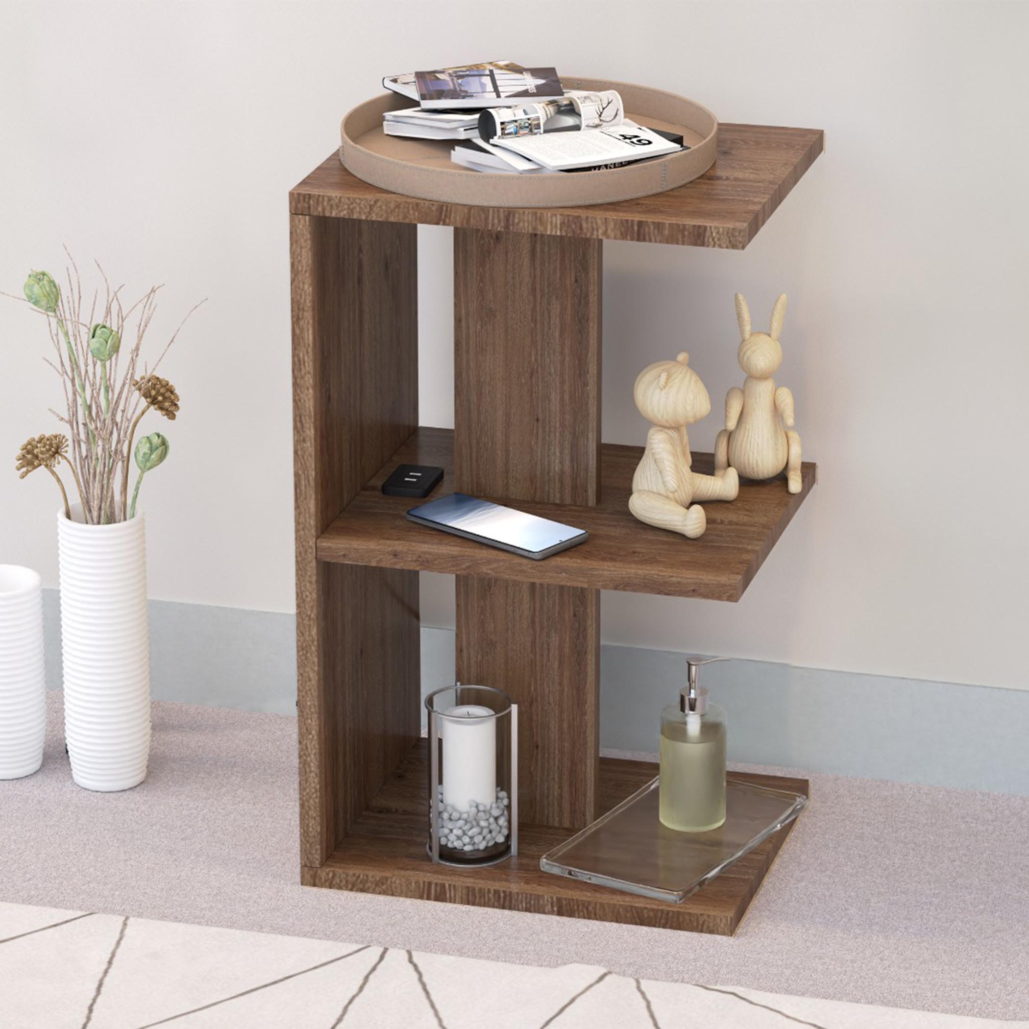 Modern E-Shape Nightstand - 38x30x62 cm-furniture-bedroom-nightstands-image-4