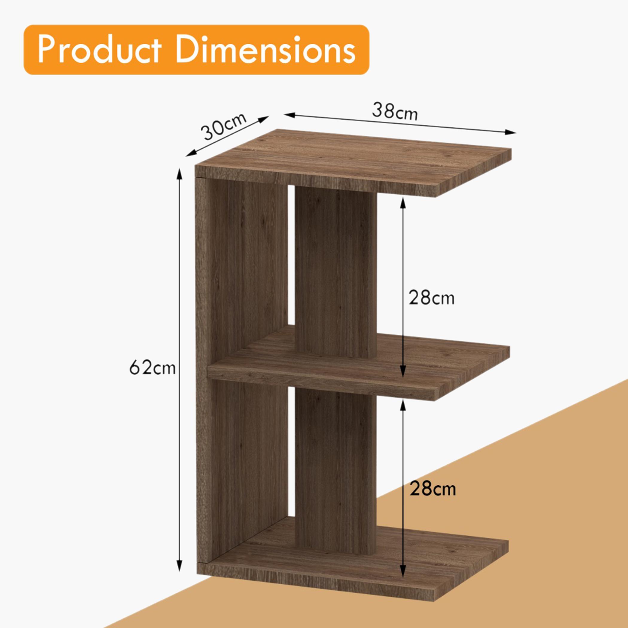 Modern E-Shape Nightstand - 38x30x62 cm-furniture-bedroom-nightstands-image-5