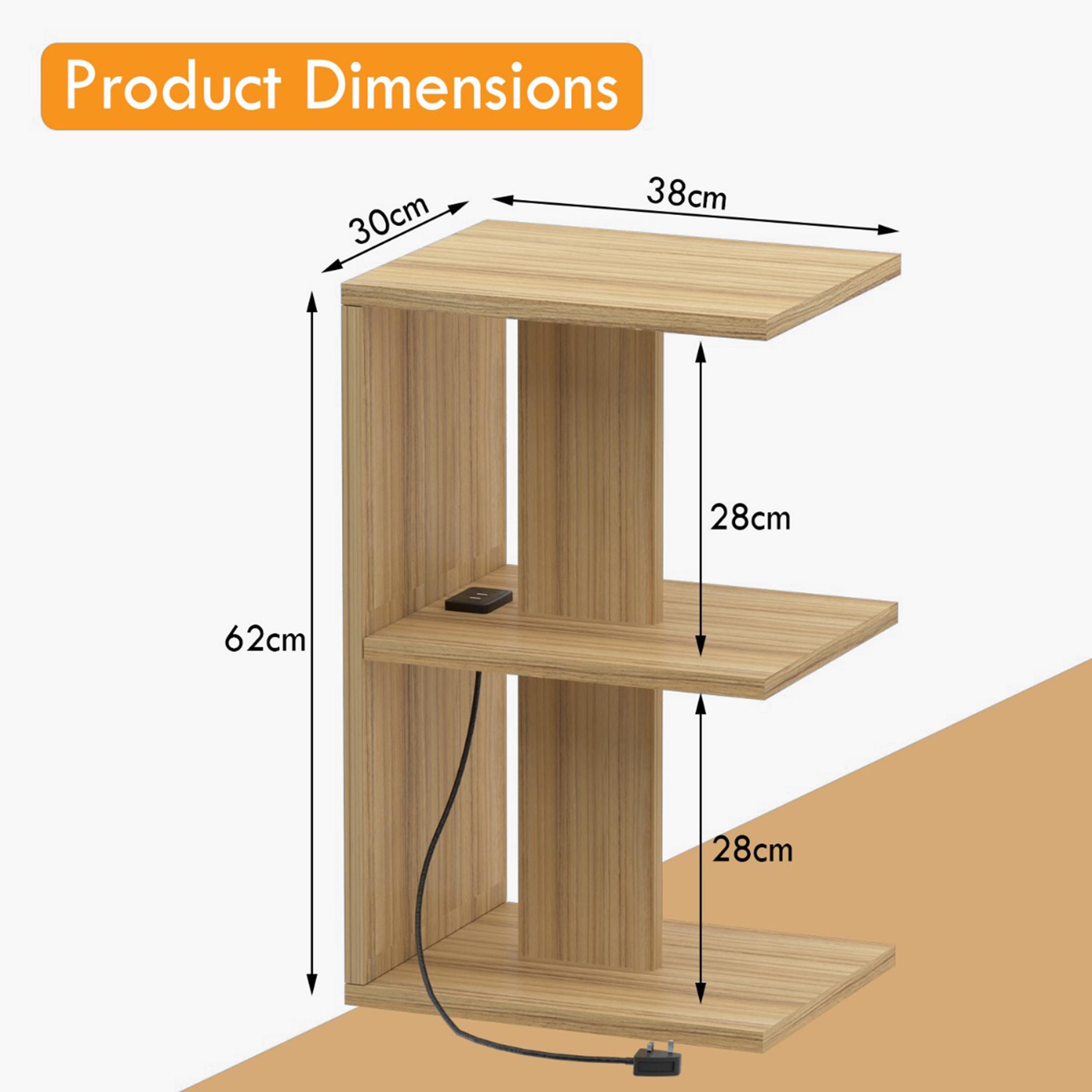 Modern E-Shape Nightstand with USB Port - 38x30x62 cm-furniture-bedroom-nightstands-image-5