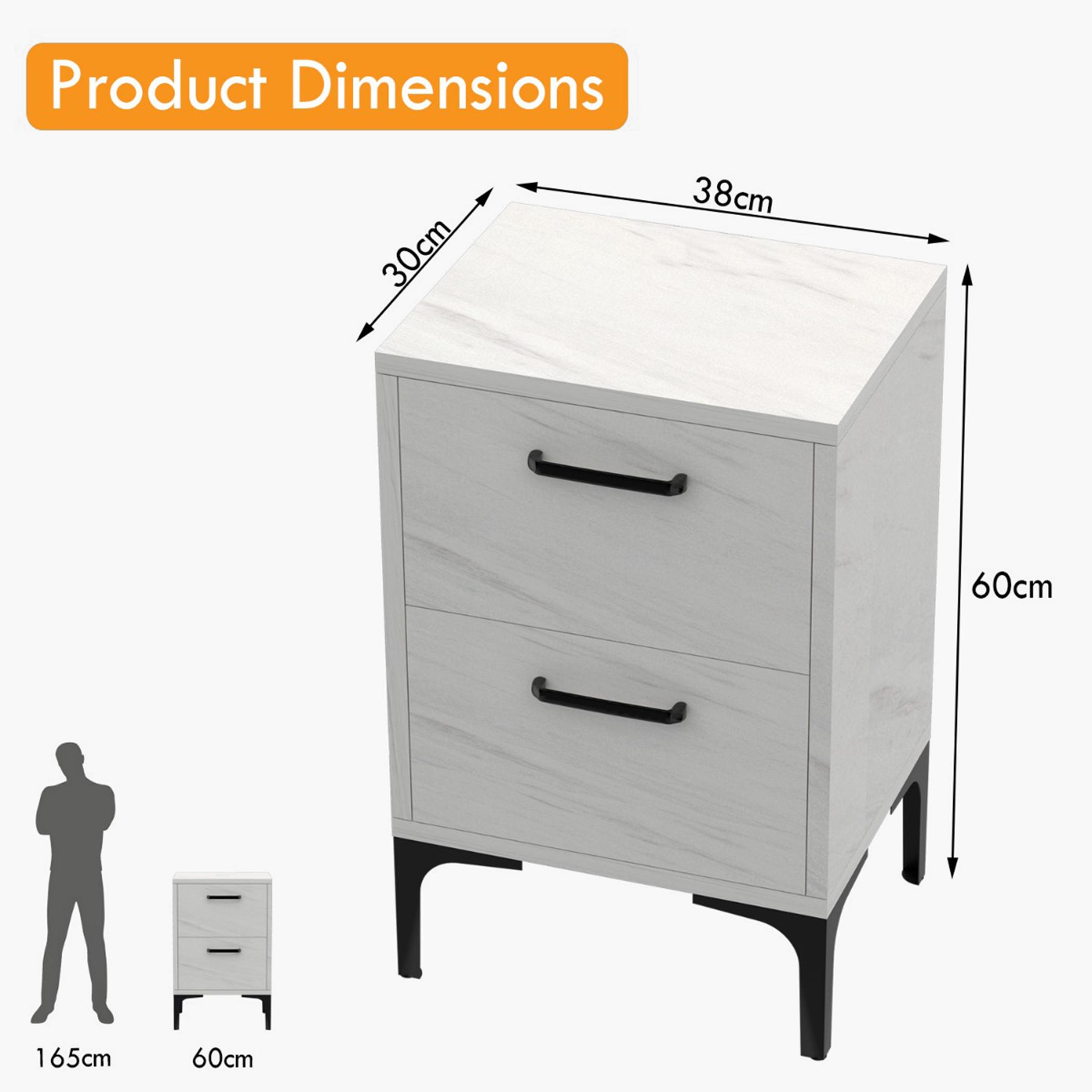 Modern Nightstand - 38x30x60 cm-furniture-bedroom-nightstands-image-5