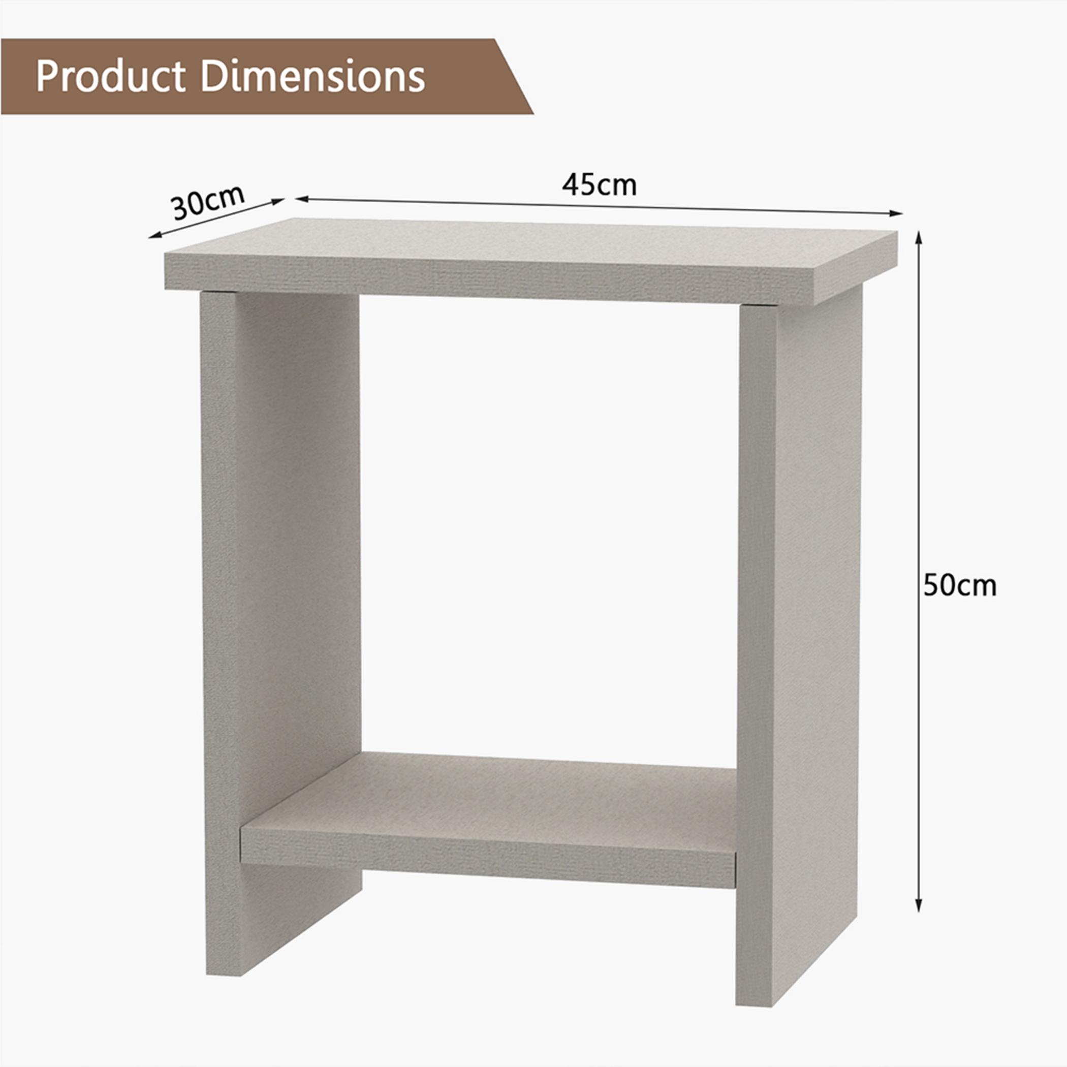 Modern Wooden Side Table - 45x30x50 cm-furniture-bedroom-nightstands-image-3
