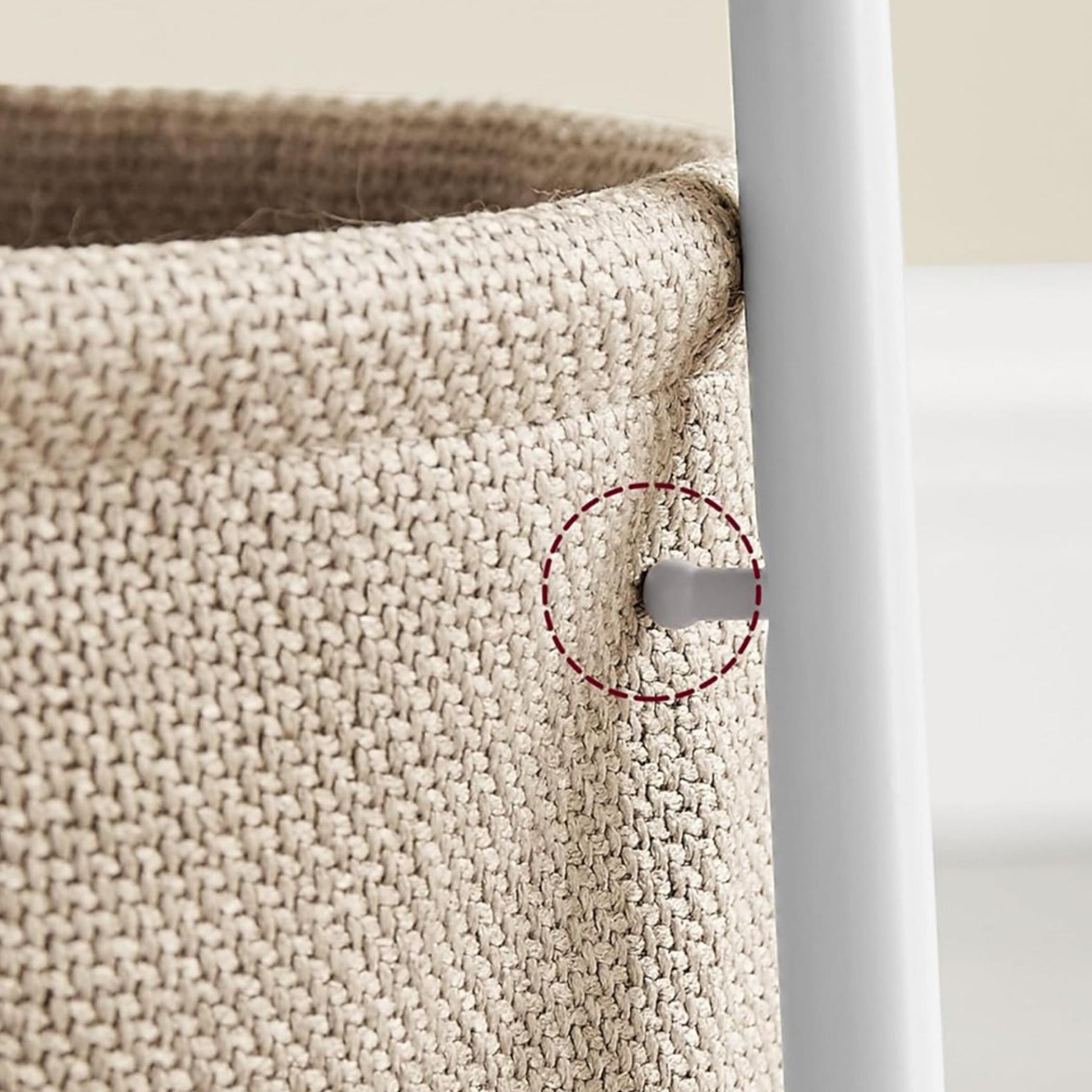 Vasagle Modern Side Table with Fabric Basket - 45x45x50 cm-furniture-livingroom-sideandendtables-image-7